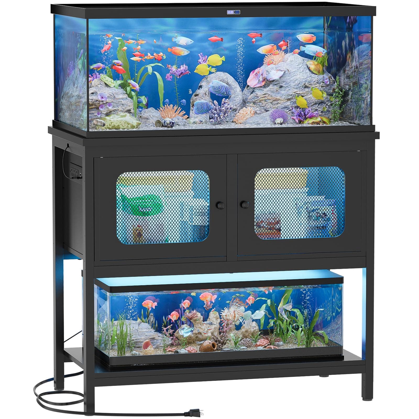 Black Metal Aquarium Stand