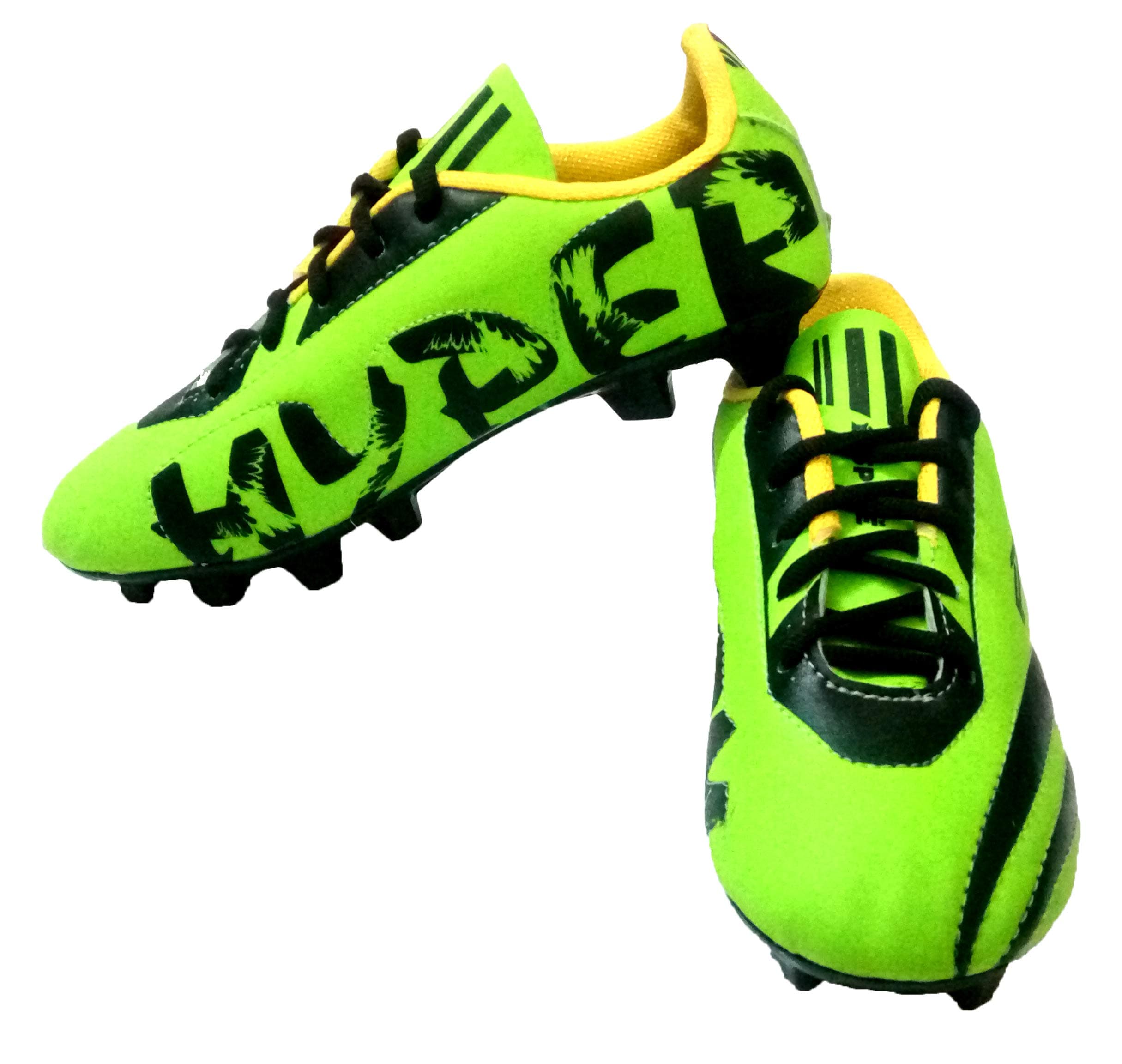 OPTIMUS® FX 73 Inspire Hyper Venom Football Studs Cricket Studs Running Studs Synthetic Leather Shoes with PU Sole - Size 10 Green