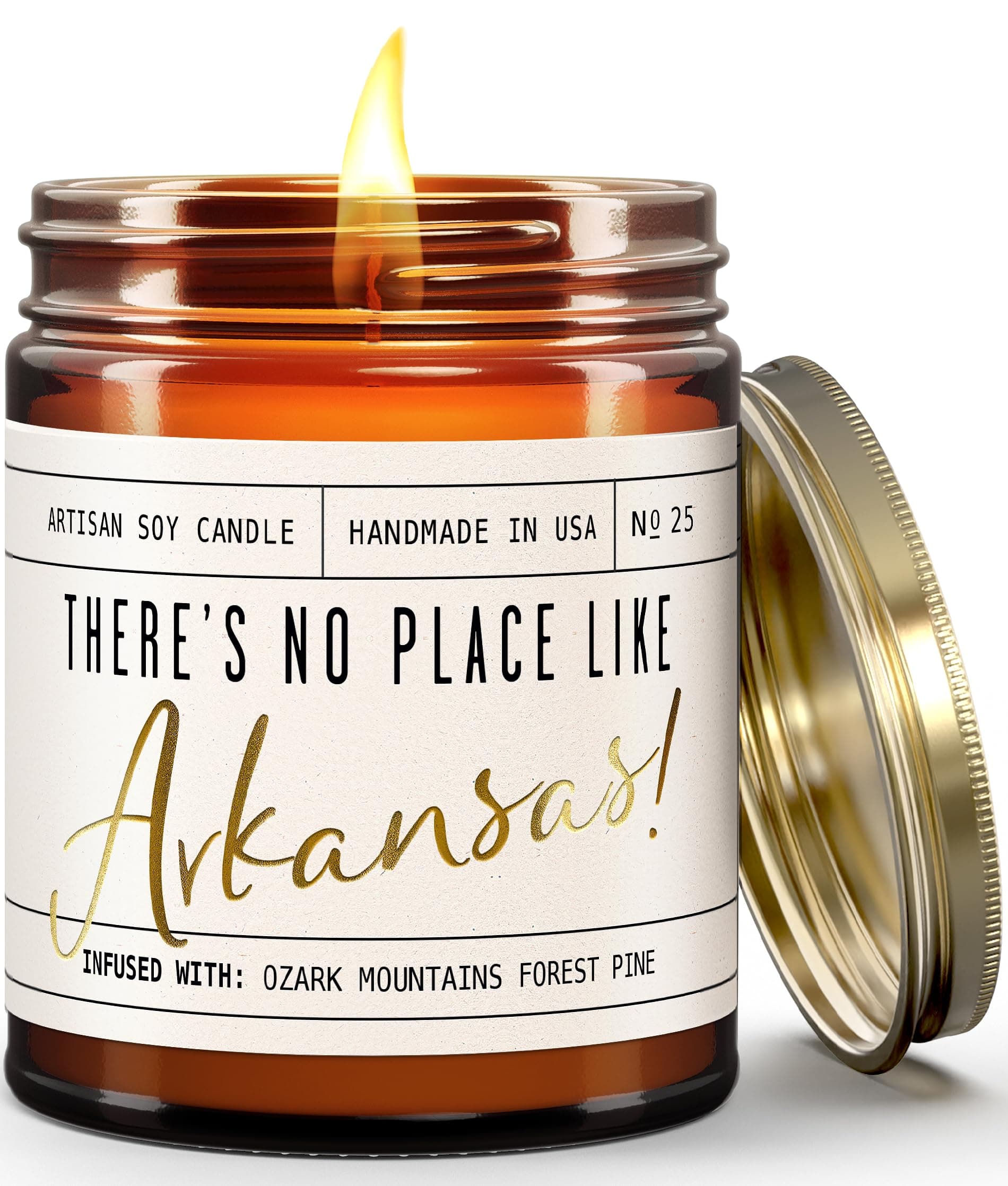- Arkansas Gifts, Arkansas Decor for Home - 'There's No Place Like Arkansas Candle, w/Ozark Moutain Pine & Cedar I Arkansas Souvenirs I Arkansas State Gifts I 9oz Jar, 50Hr Burn, USA Made