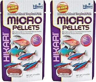 Hikari Tropical Semi-Floating Micro Pellets Fish Food, 0.77 Oz (22g) | Pack of 2