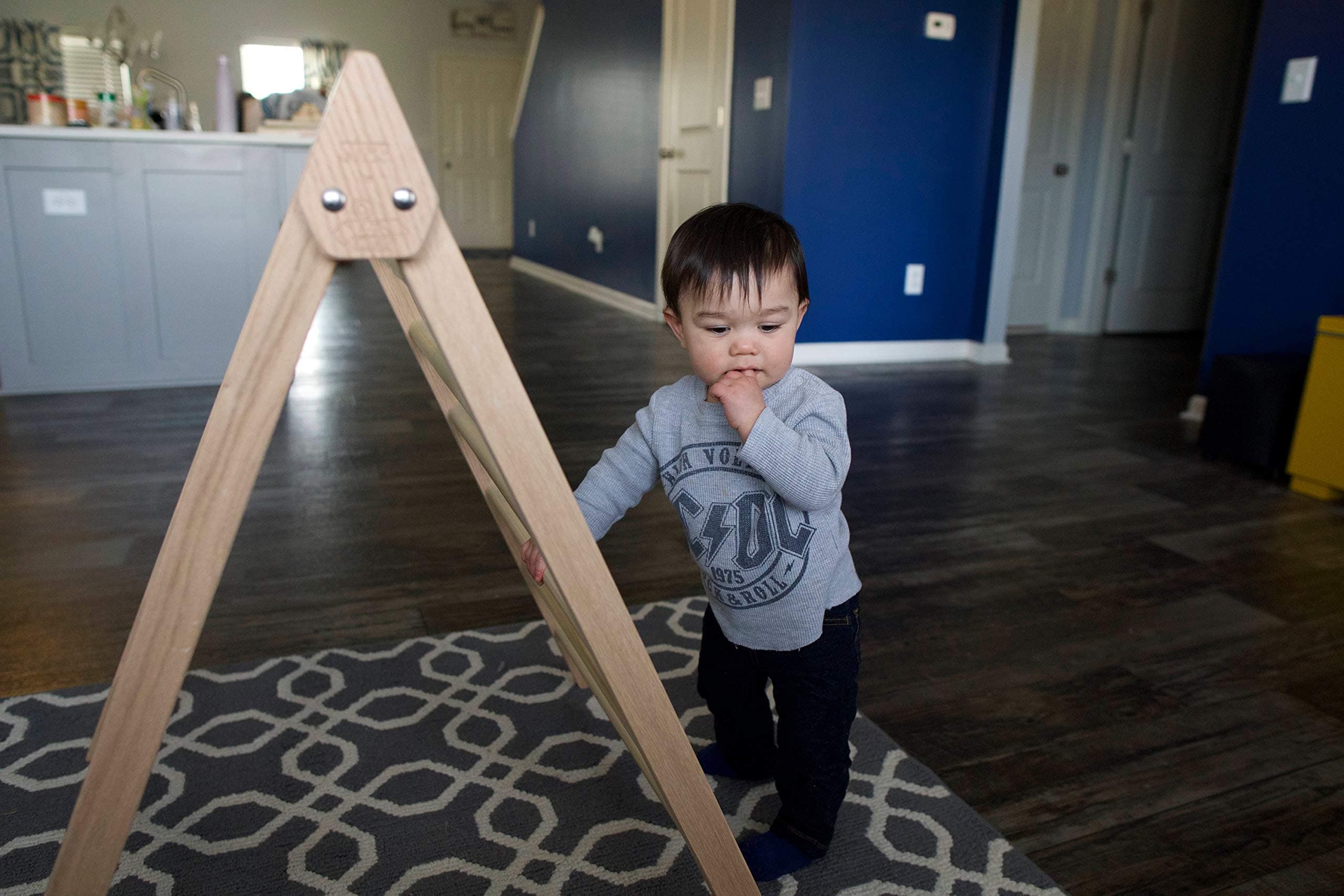 STEP Pikler Triangle, shipped preassembled - Great for Montessori Toddler Classroom or Household - Foldable - 35"H x 26"W x 4"D made w American Hardwoods