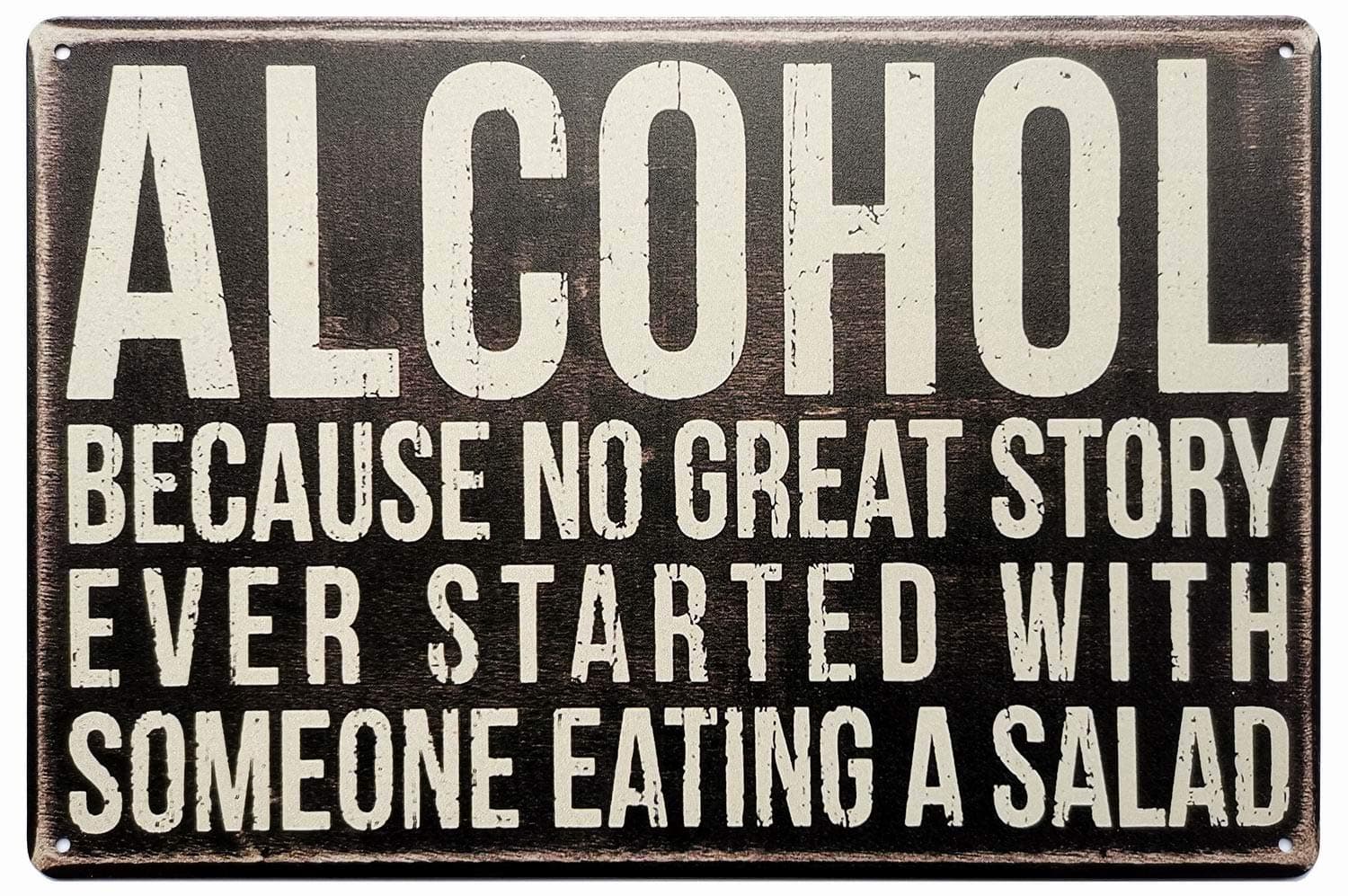 Alcohol Tin Signs Unique Metal Bar Wall Plaque Decor Vintage Kitchen Tin Sign 12 X 8
