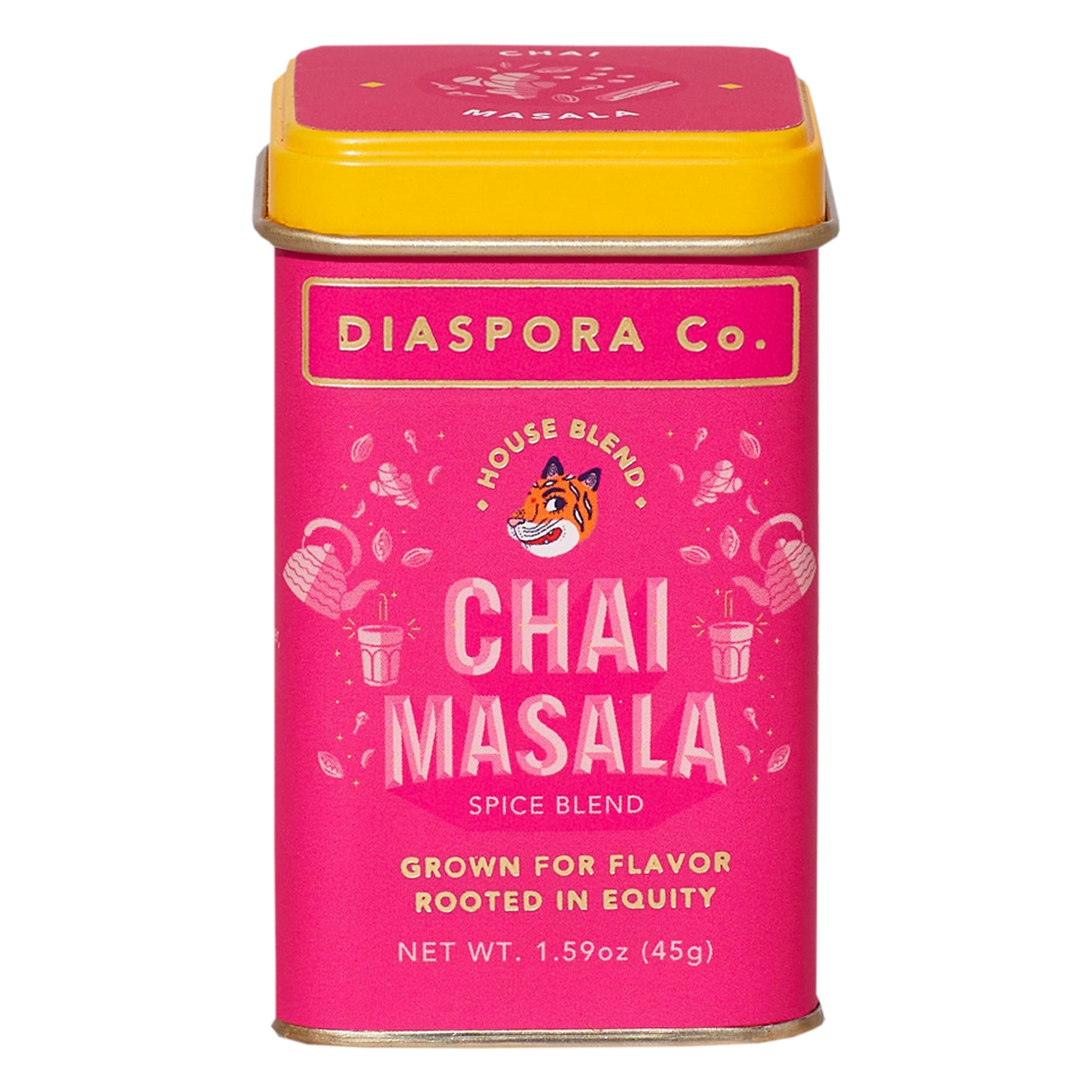 Diaspora Co. Chai Masala Spice Blend – Authentic Chai Spices with Cardamom, Ginger & Cinnamon – Single-Origin Fresh Ground Masala for Chai Latte, Tea & Cooking