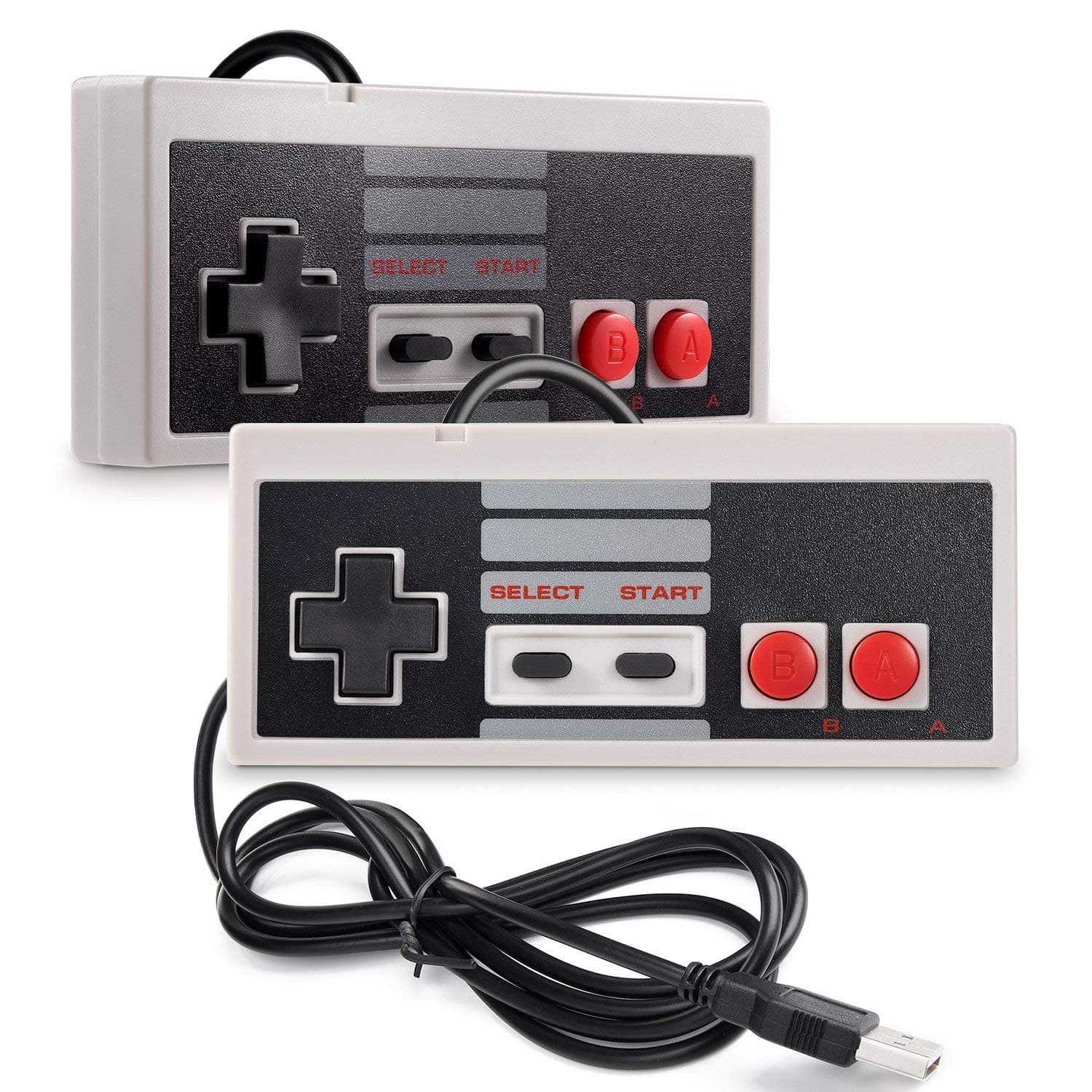 Suily 2 Pack NES Classic Controller, suily PC USB Controller Retro Gamepad Joystick for Windows PC Mac Linux RetroPie NES Emulators