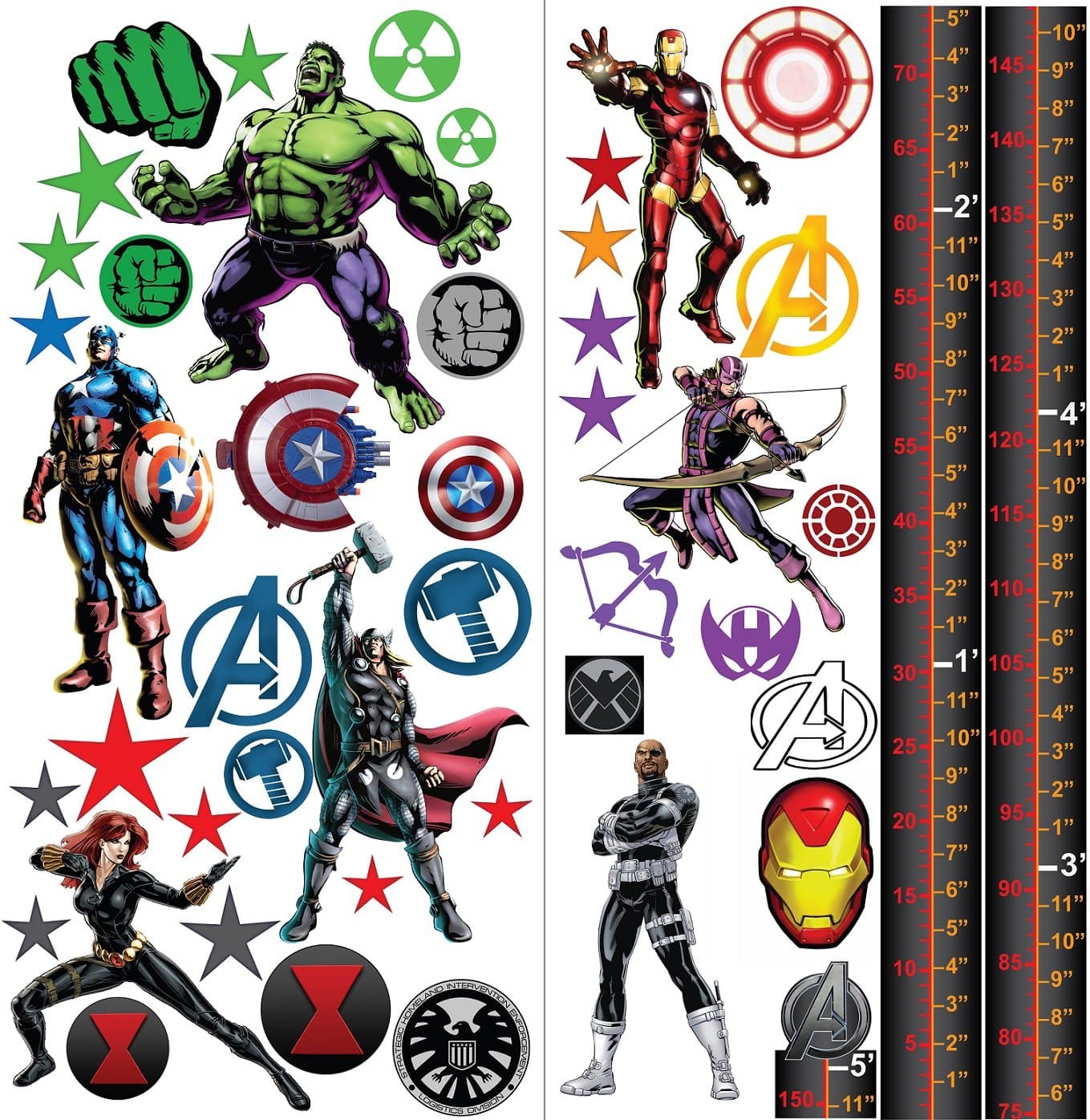 Avengers Wall Sticker - 3D Bedroom Boys Girls Large Children S2AM