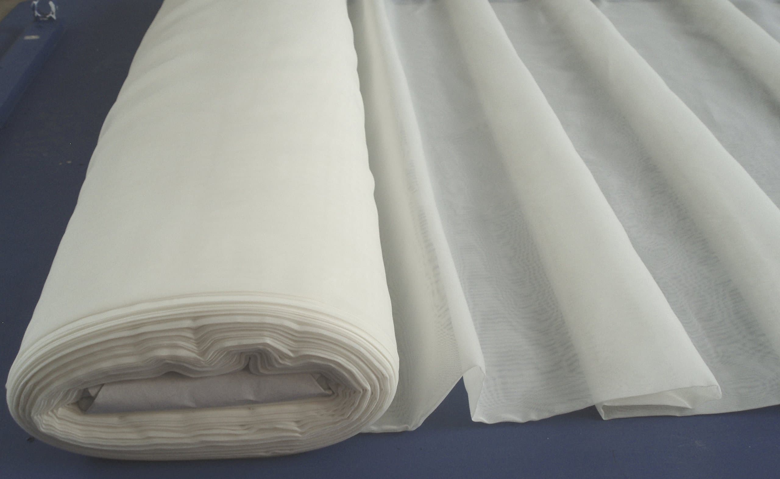 Linen Look Voile Muslin Fabric Roll - Ivory / Natural 50 Metre Top quality wedding drape