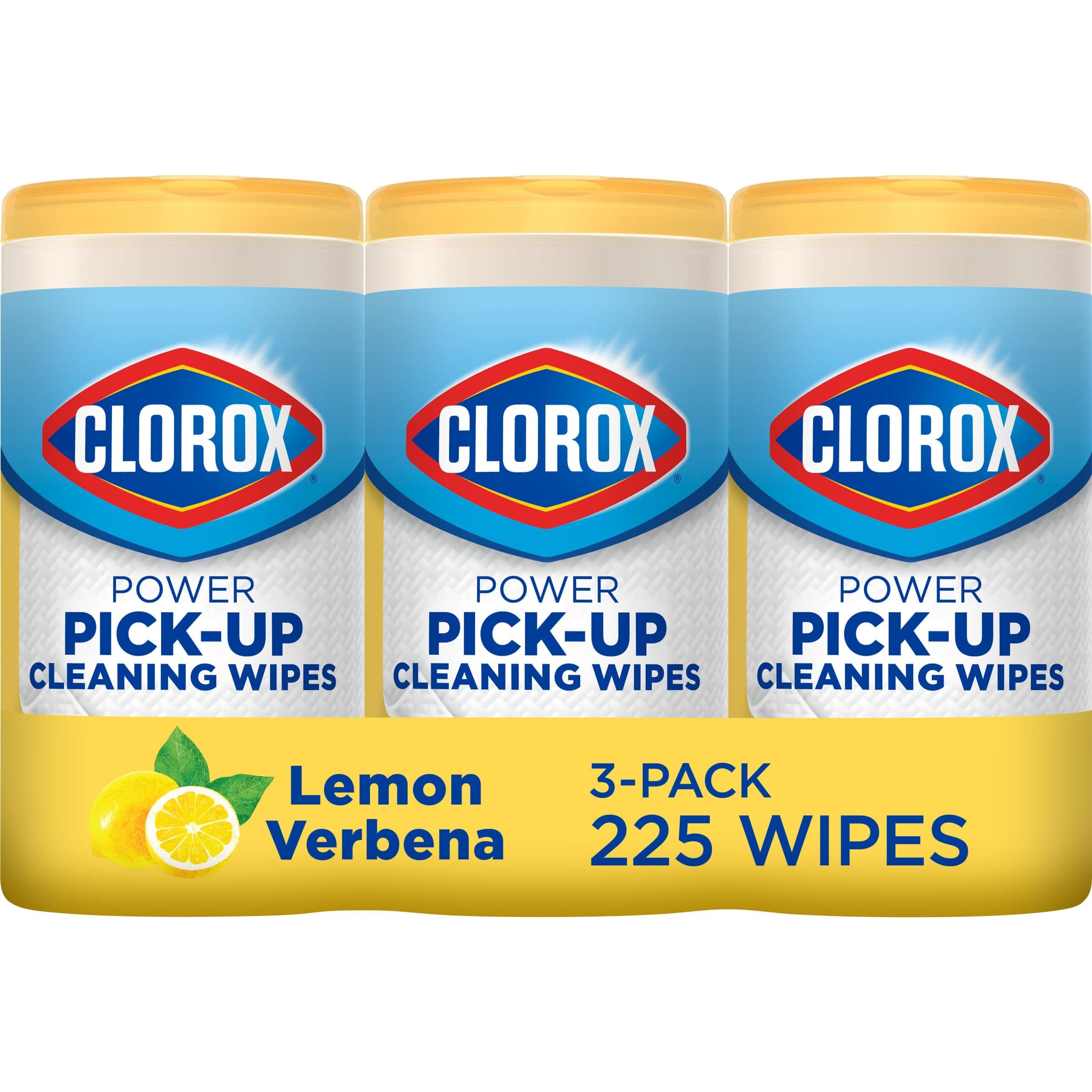 CloroxMulti-Purpose Paper Towel Wipes, Lemon Verbena, 75 Wipes Each, Pack of 3