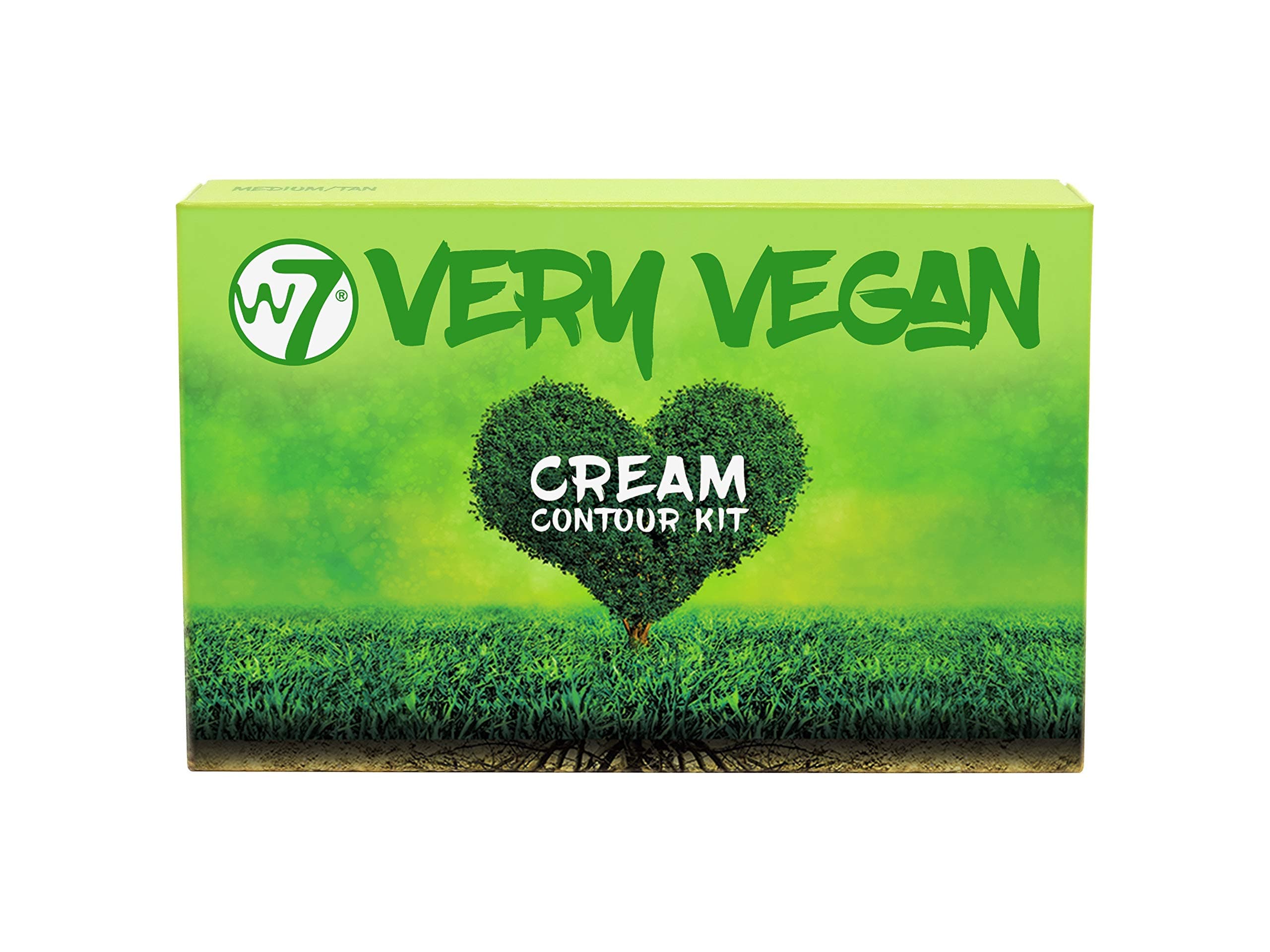 W7 | Contour Makeup Kit | Very Vegan Cream Contour Kit - Medium Tan | Highly Pigmented Matte Colors For Contouring And Highlighting