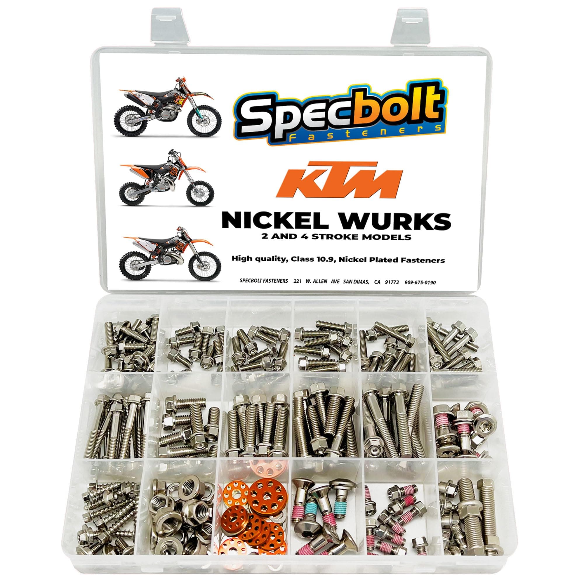 Specbolt Fasteners Bolt Kit for KTM and Other Euro Motorcycles and Off-Road Dirt Bikes