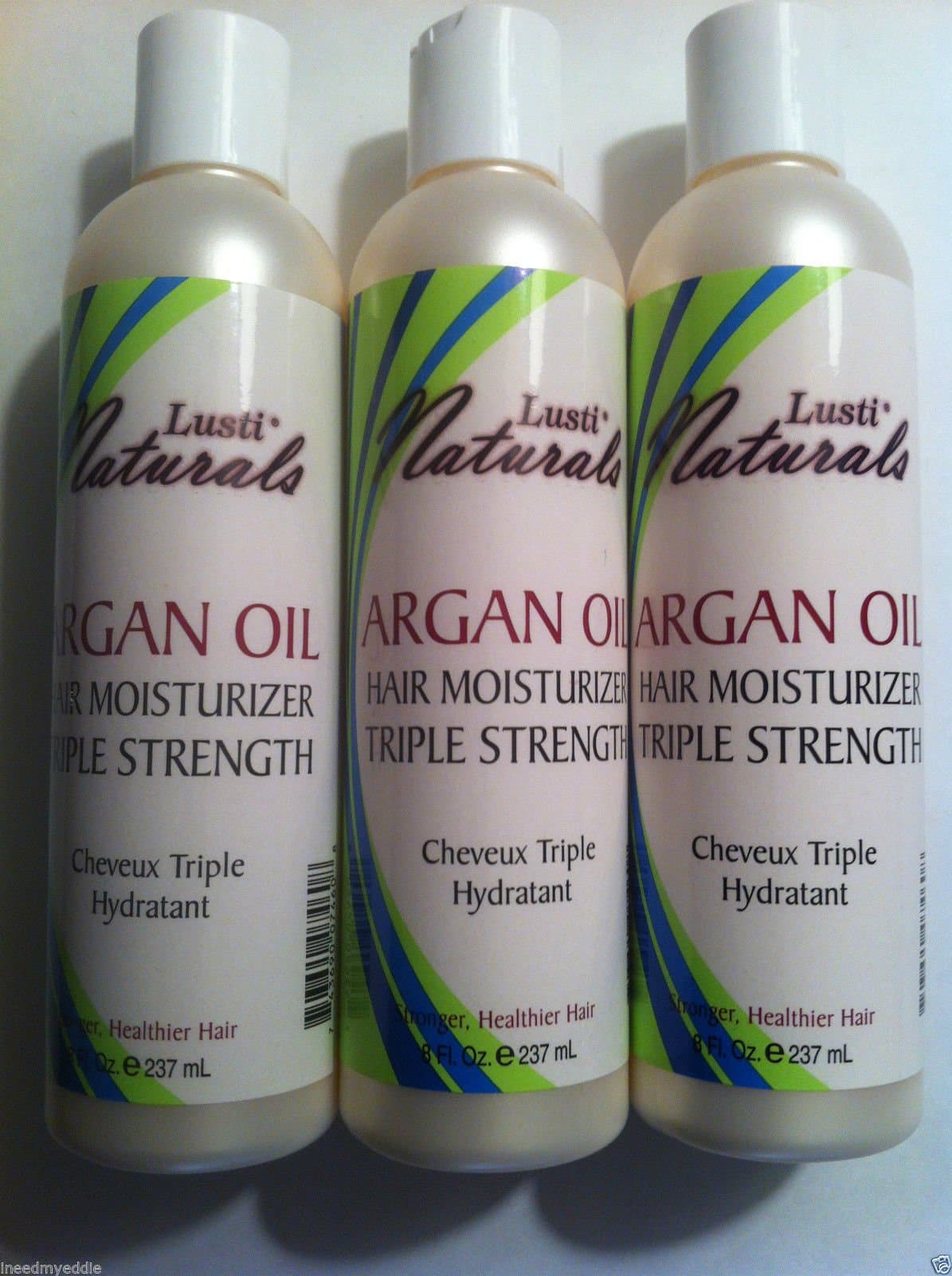 Lusti Naturals Argan Oil Hair Moisturizer Triple Strength 8 Oz (Pack of 3)