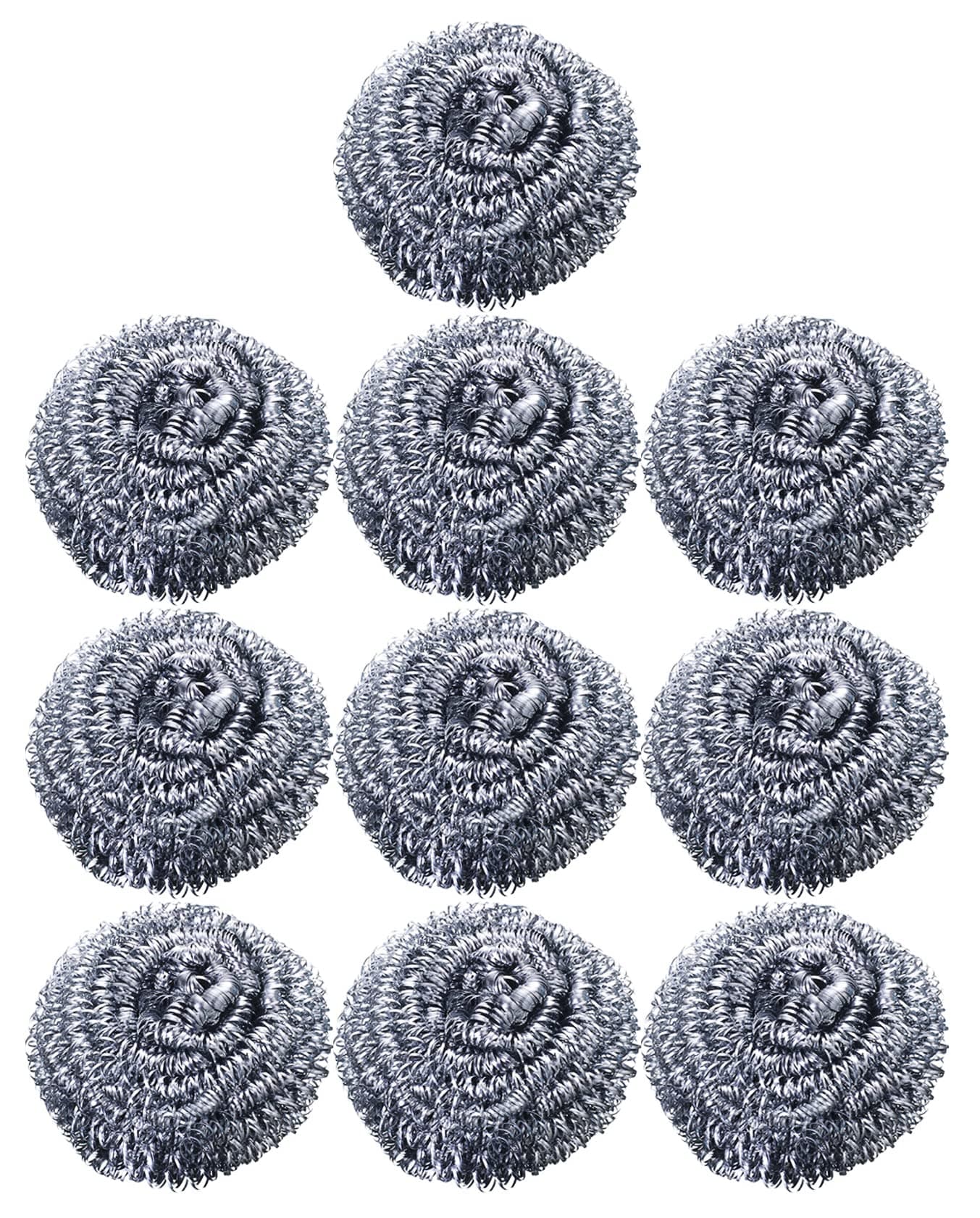 Capshat Stainless Steel Sponges Scrubbers, Scouring Pads Ball, Kitchen Cookware Cleaners for Pot Pan Dish (Small,10PCS)