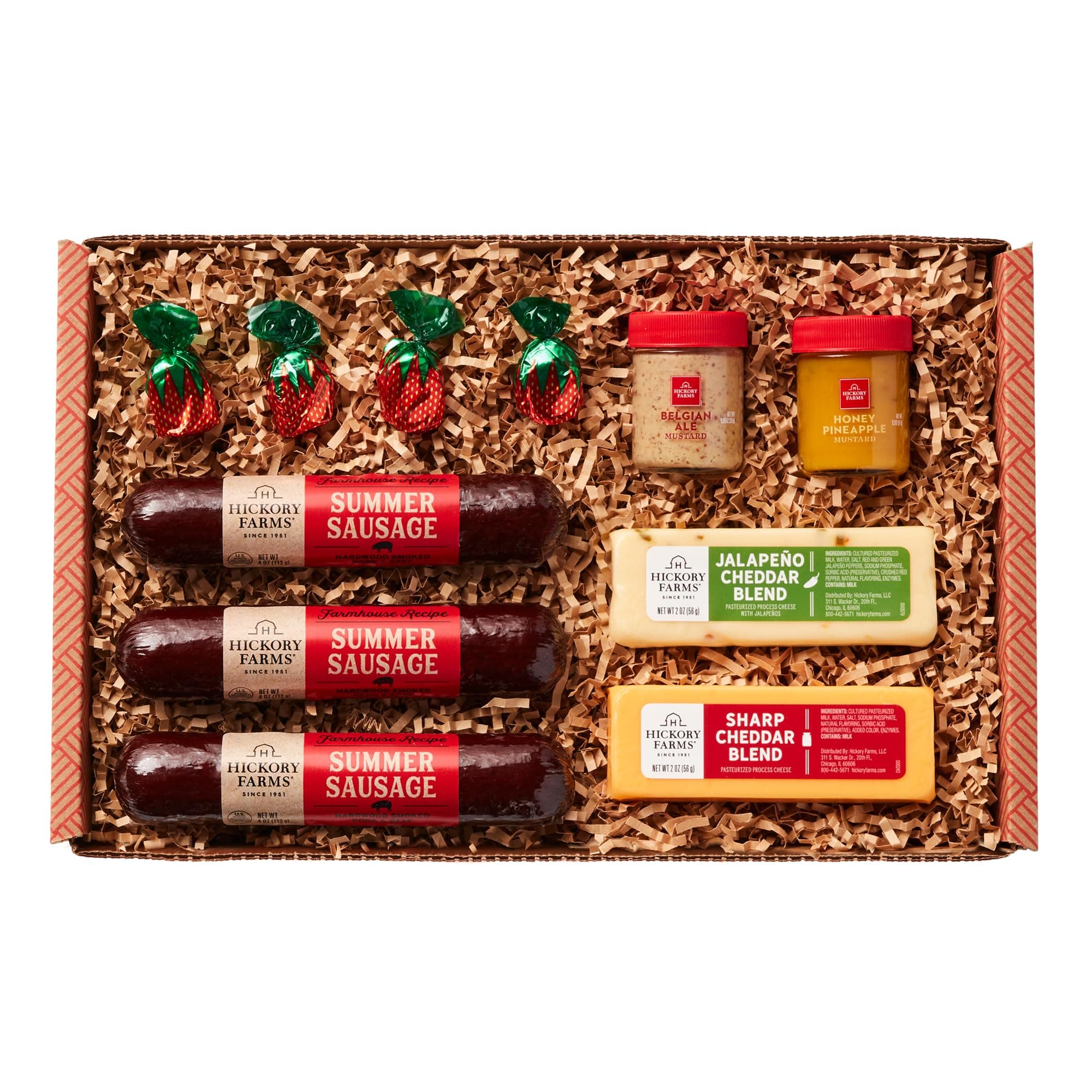 Hickory Farms Savory & Sweet Farmhouse Meat, Cheese, and Chocolate Gift Baske...