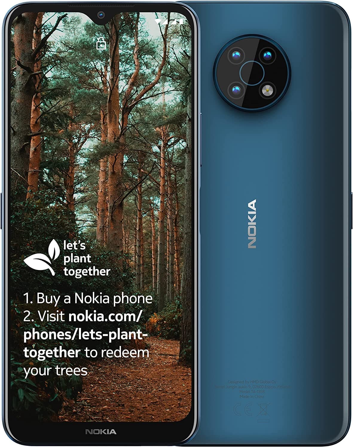 Nokia G50 5G Smartphone with 6.82" HD+ Display, Android 11, 4GB RAM/64GB ROM, 5000 mAh Battery, 48MP Triple Camera, 18W Quick Charging Compatible, Video Selfie Stabilisation - Blue (Renewed)