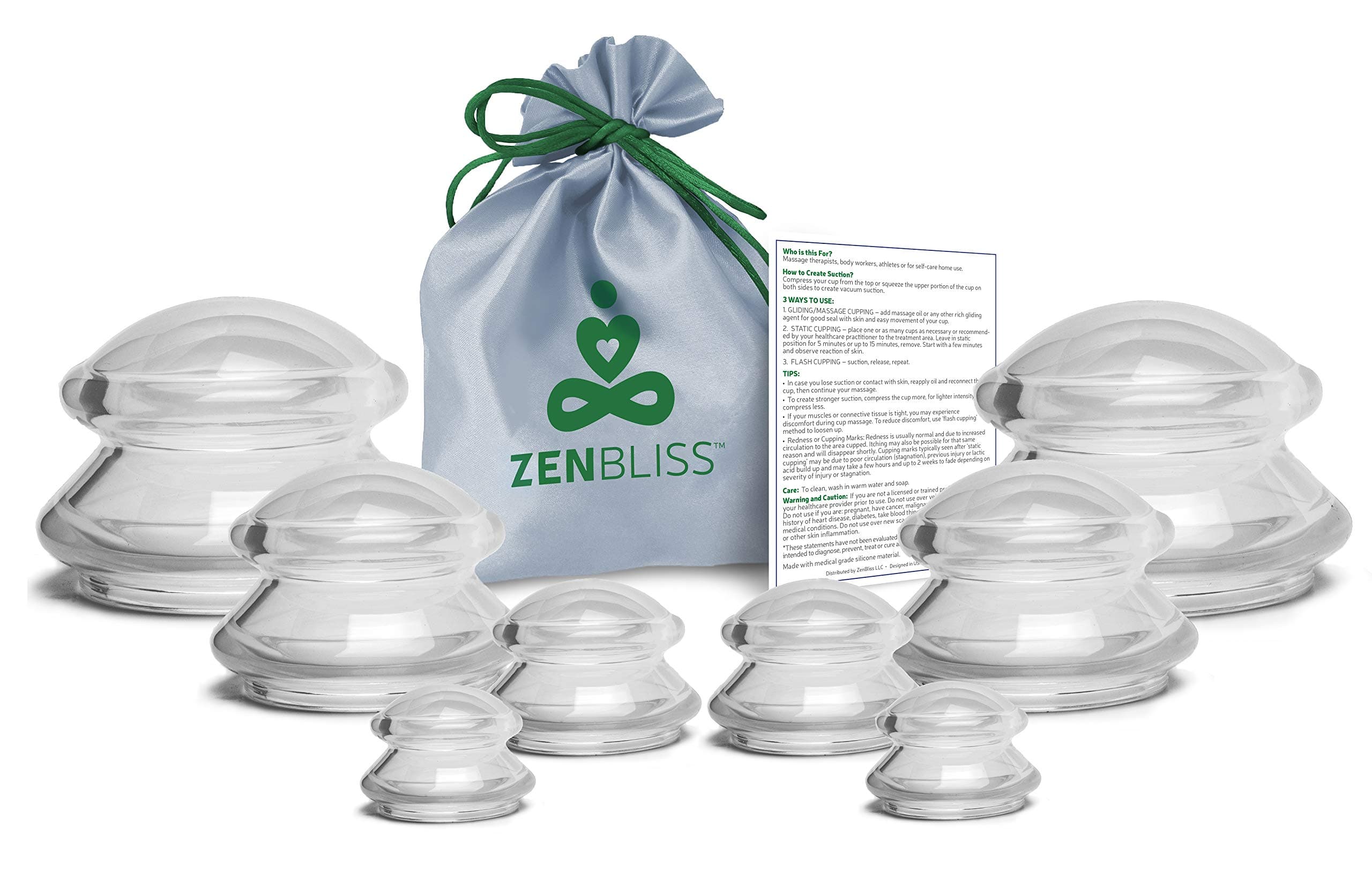 Cupping Therapy Sets - 8 Massage Cups for Cupping Therapy and Anti Cellulite Massage Cups for Cellulite Cupping (8)