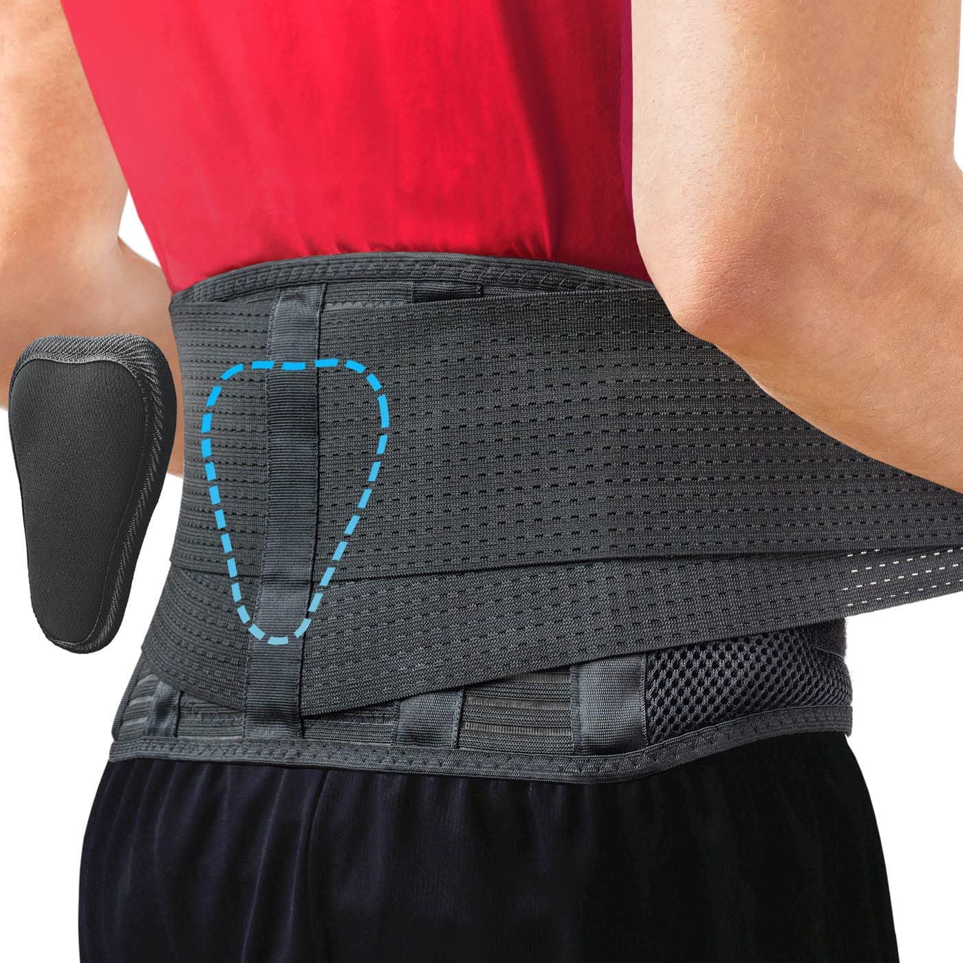 Sparthos Back Support Belt - Immediate Relief from Back Pain, Sciatica, Herniated Disc - Breathable Brace With Lumbar Pad - Lower Backbrace For Home & Lifting At Work - For Men & Women - (X-Small)