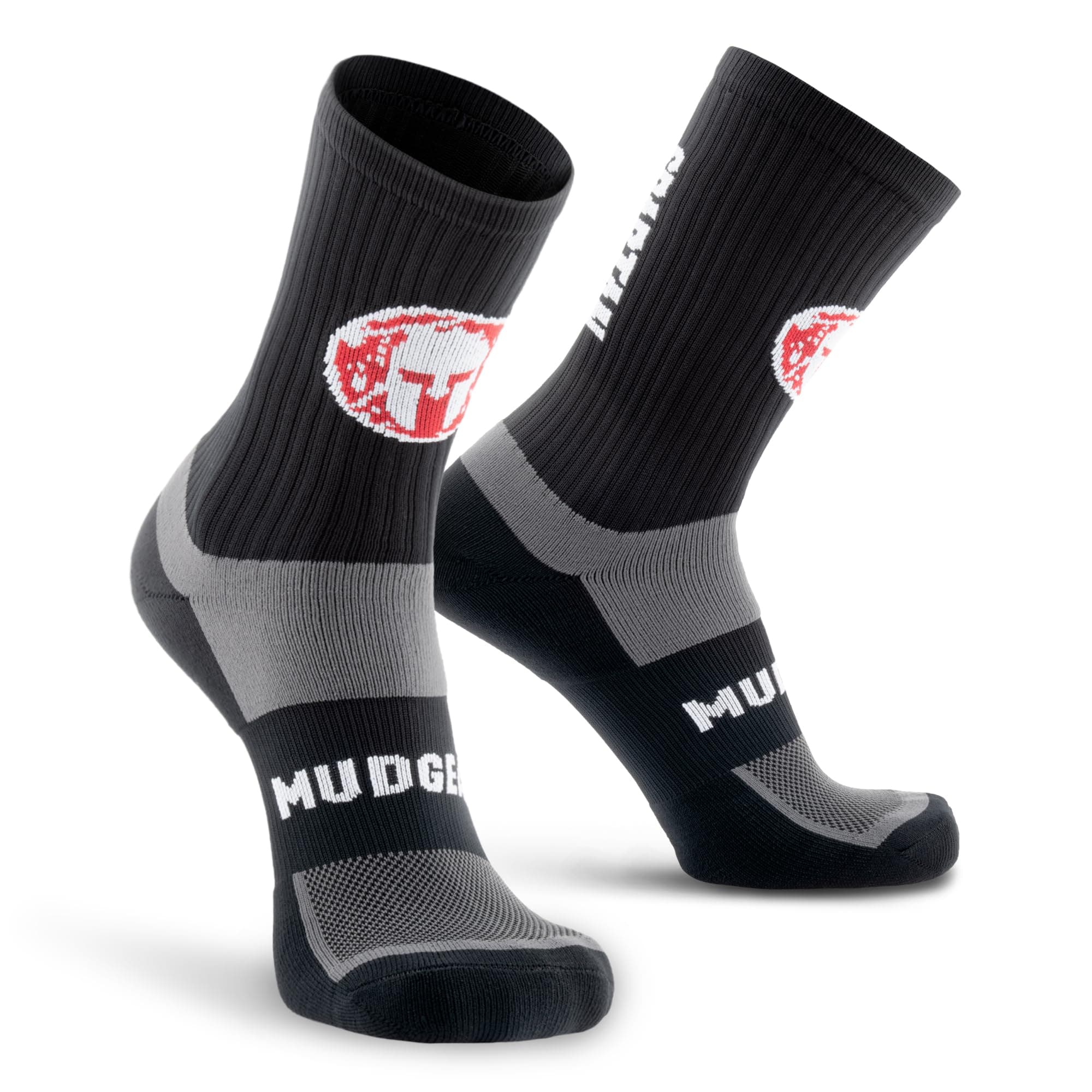 MudGearSpartan Race Socks - Crew Height, Quarter Crew, No Show - Official Spartan Race Gear - Obstacle Racing, Trail Running