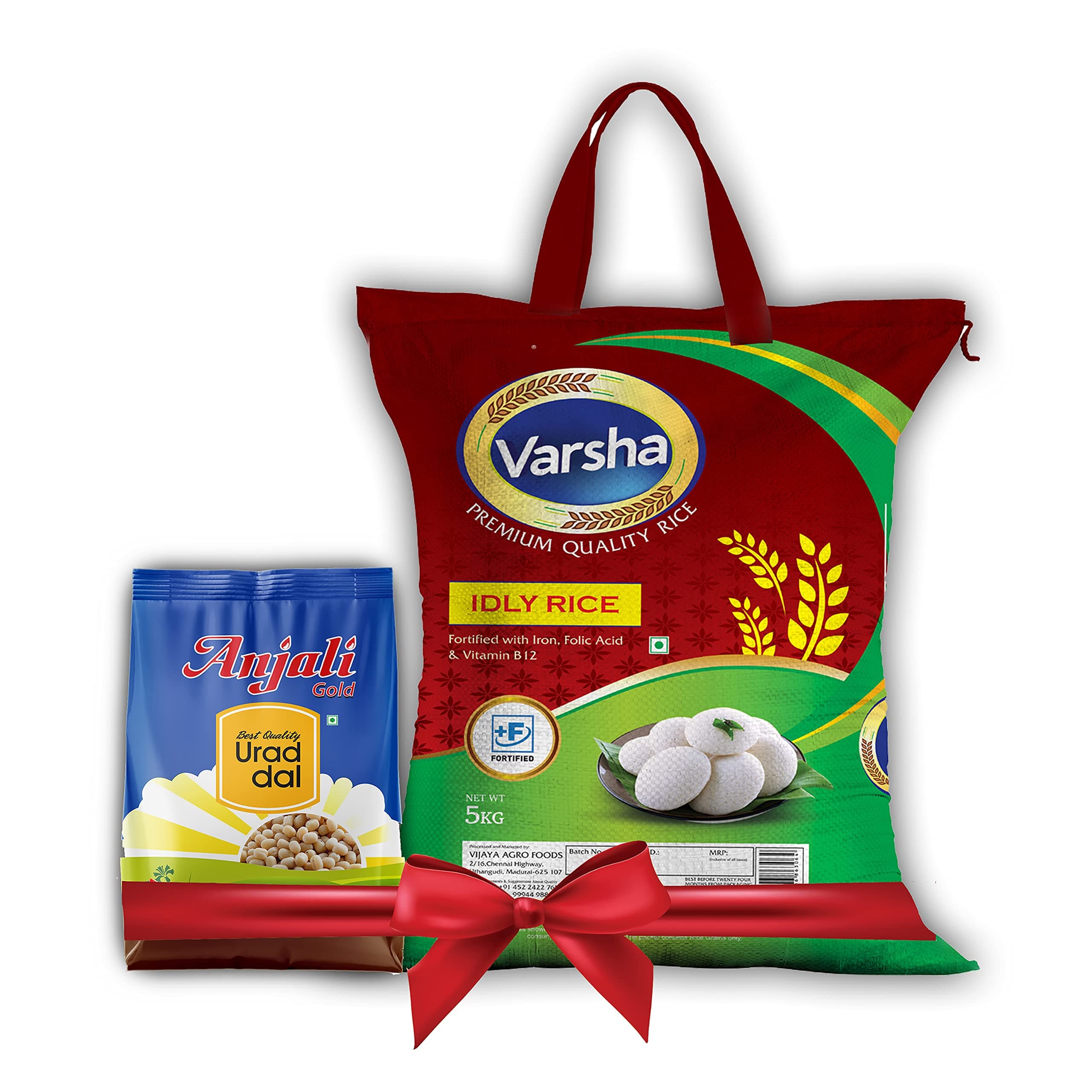 Anjali Varsha Premium Rice The Legend ANJALI - IDly Dosa Rice With FREE Urad Dal (Idli Rice 5 Kg and FREE Urad Dal 1 Kg)