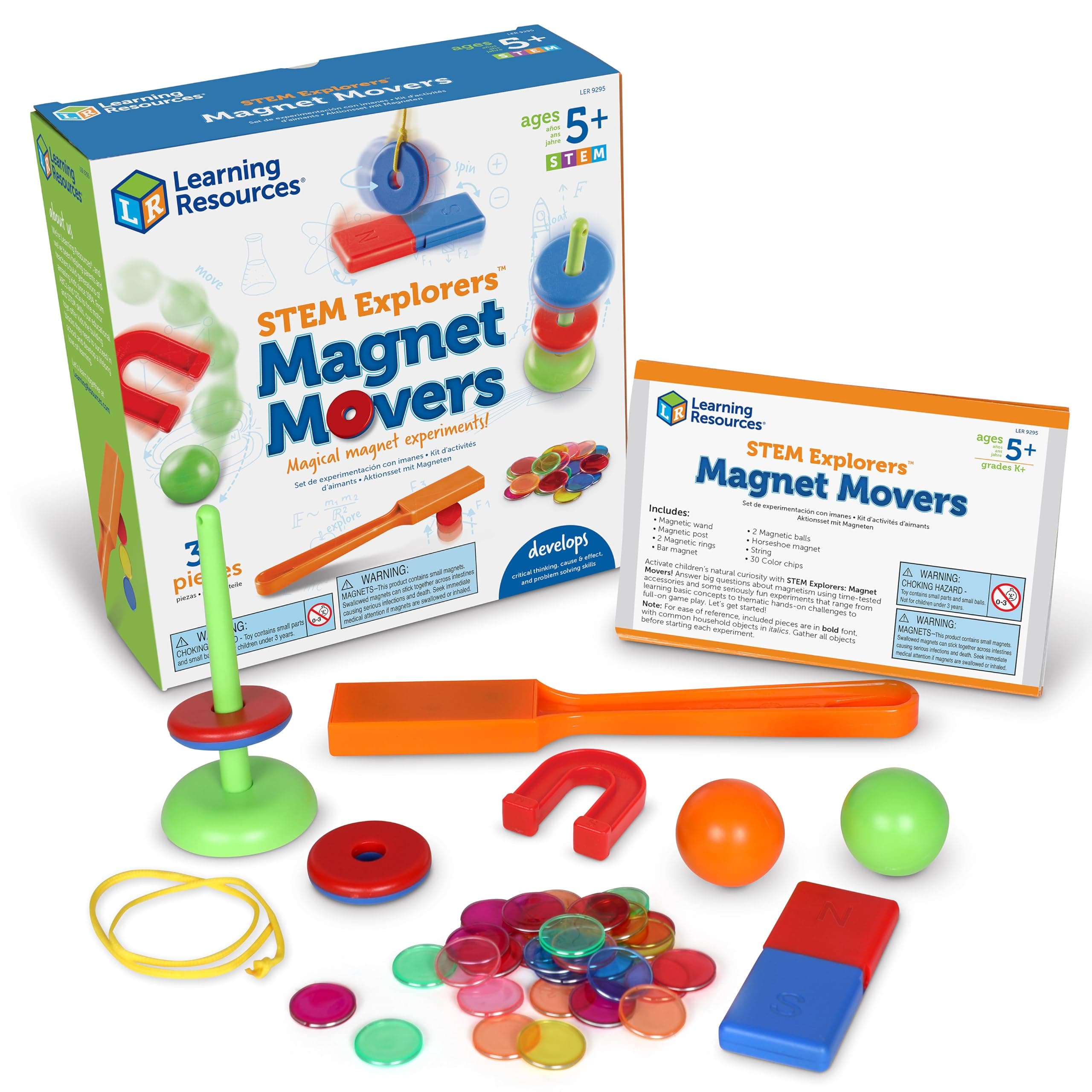 Learning Resources STEM Explorers: Magnet Movers, 39 Pieces