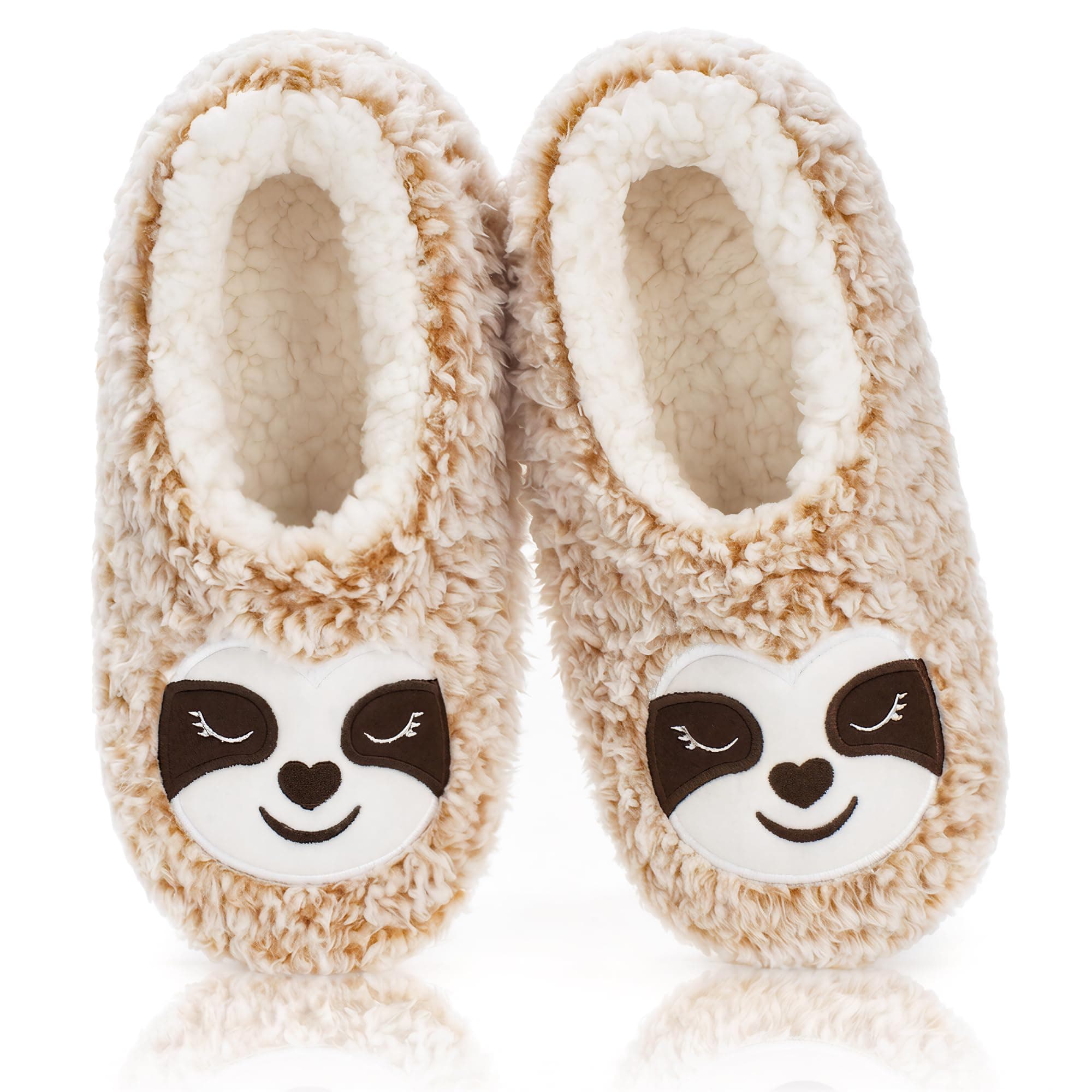 cosyone1997 Cute Animal Slippers Indoor Soft Sole, Cozy Fuzzy Slipper Socks Inspired Style, Family Sizes for Toddler Kids Big Kid Teen Adult