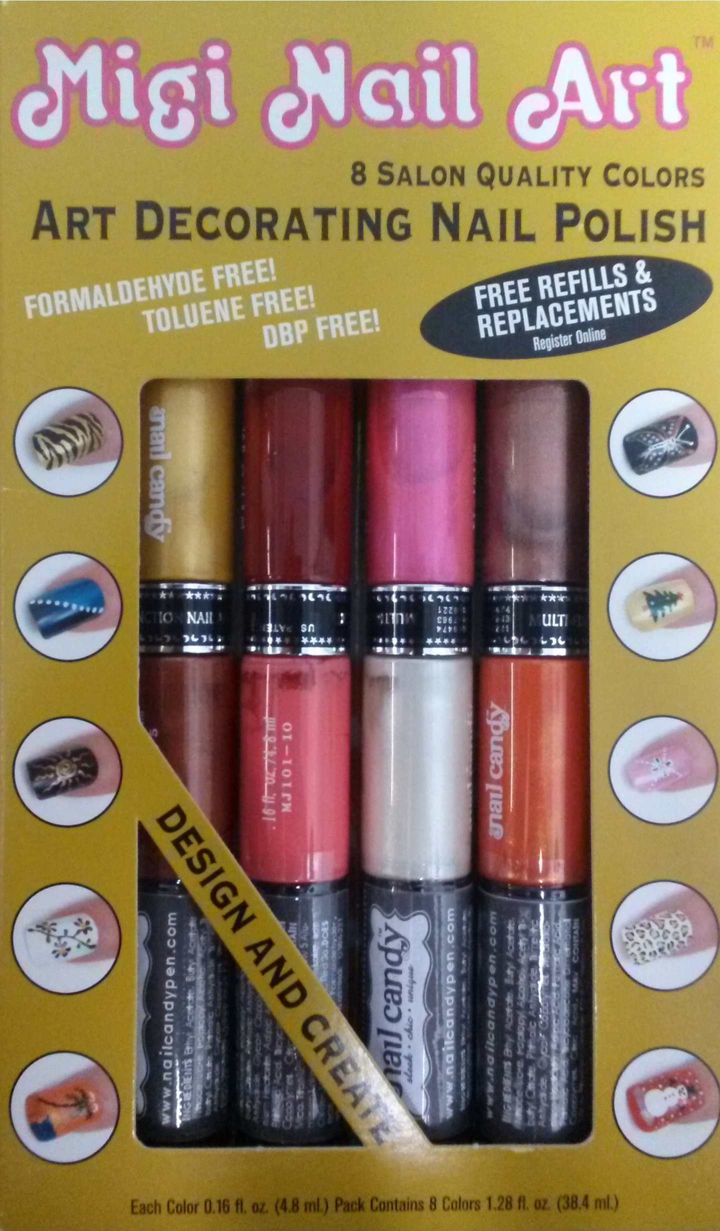 Migi Nail Art Pens Gold Shimmer Set