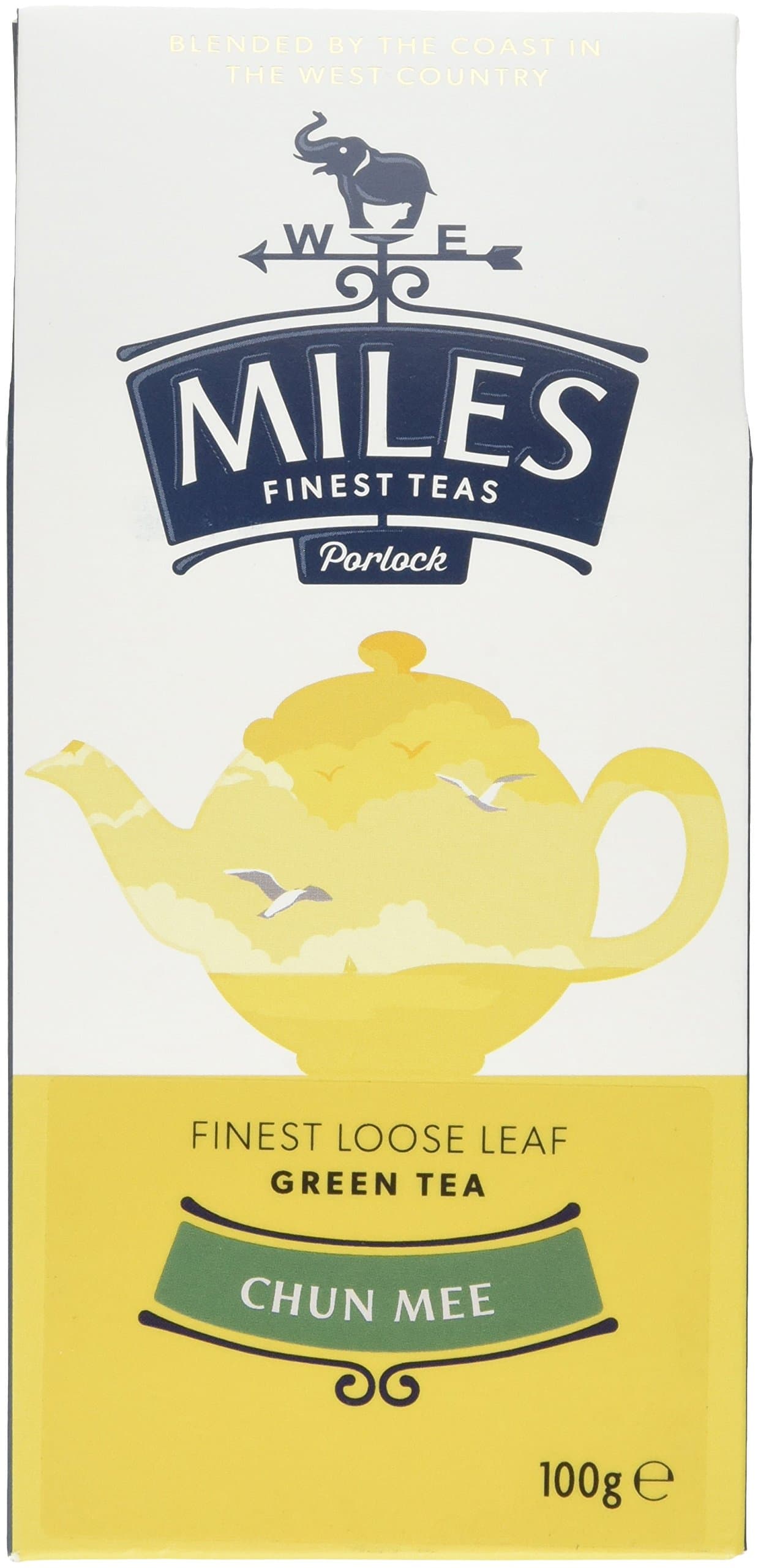 Miles Finest Loose Leaf Chun Mee Green Tea 100 g (Pack of 6)