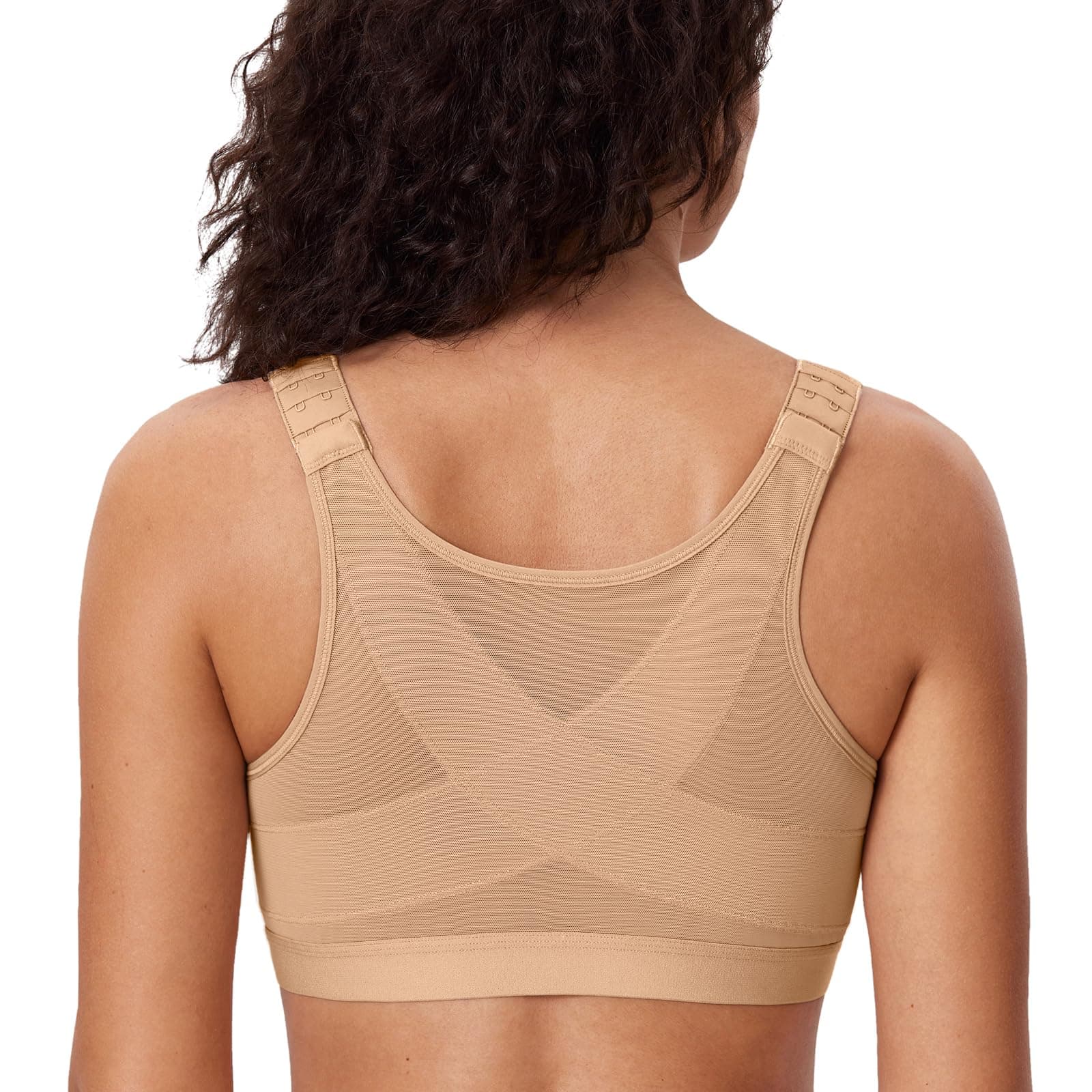 DELIMIRAPlus Size Non-Padded Posture Corrector Front Bra Without Underwire