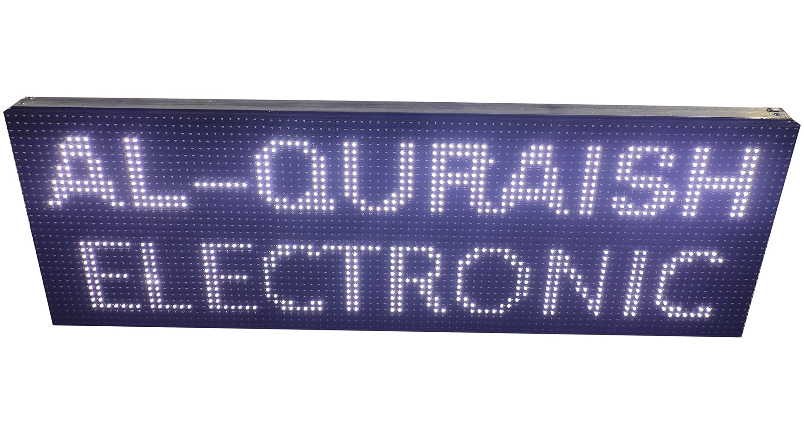 AL-QURAISH P10 Led Running/Scrolling Programable Text Message Display Board WI-FI (WHITE, 12 INCH. × 37 INCH. BOTH SIDE)