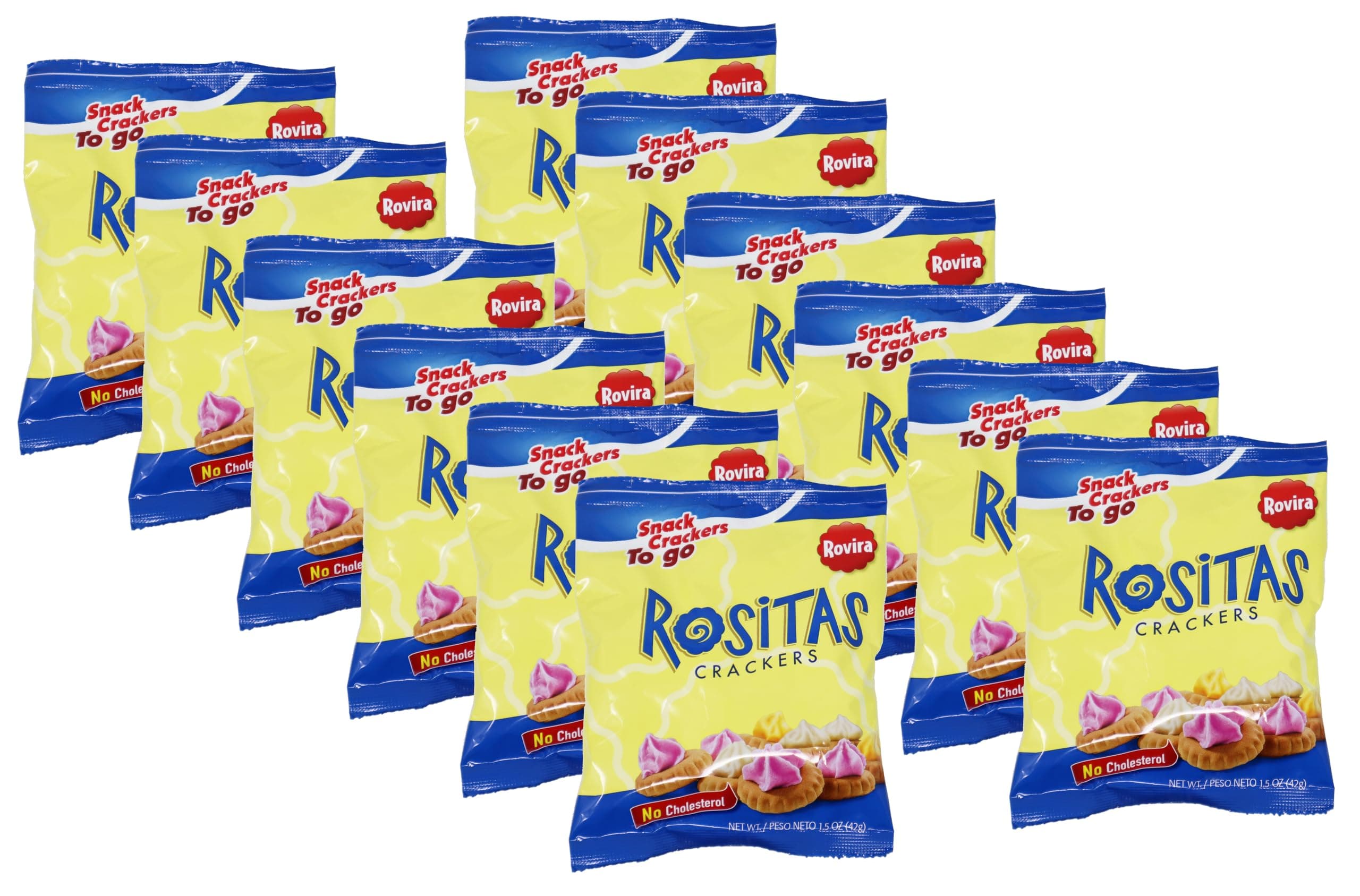 Rovira Rositas Crackers Cookies 12 bags snack Puerto Rico 1.5 oz