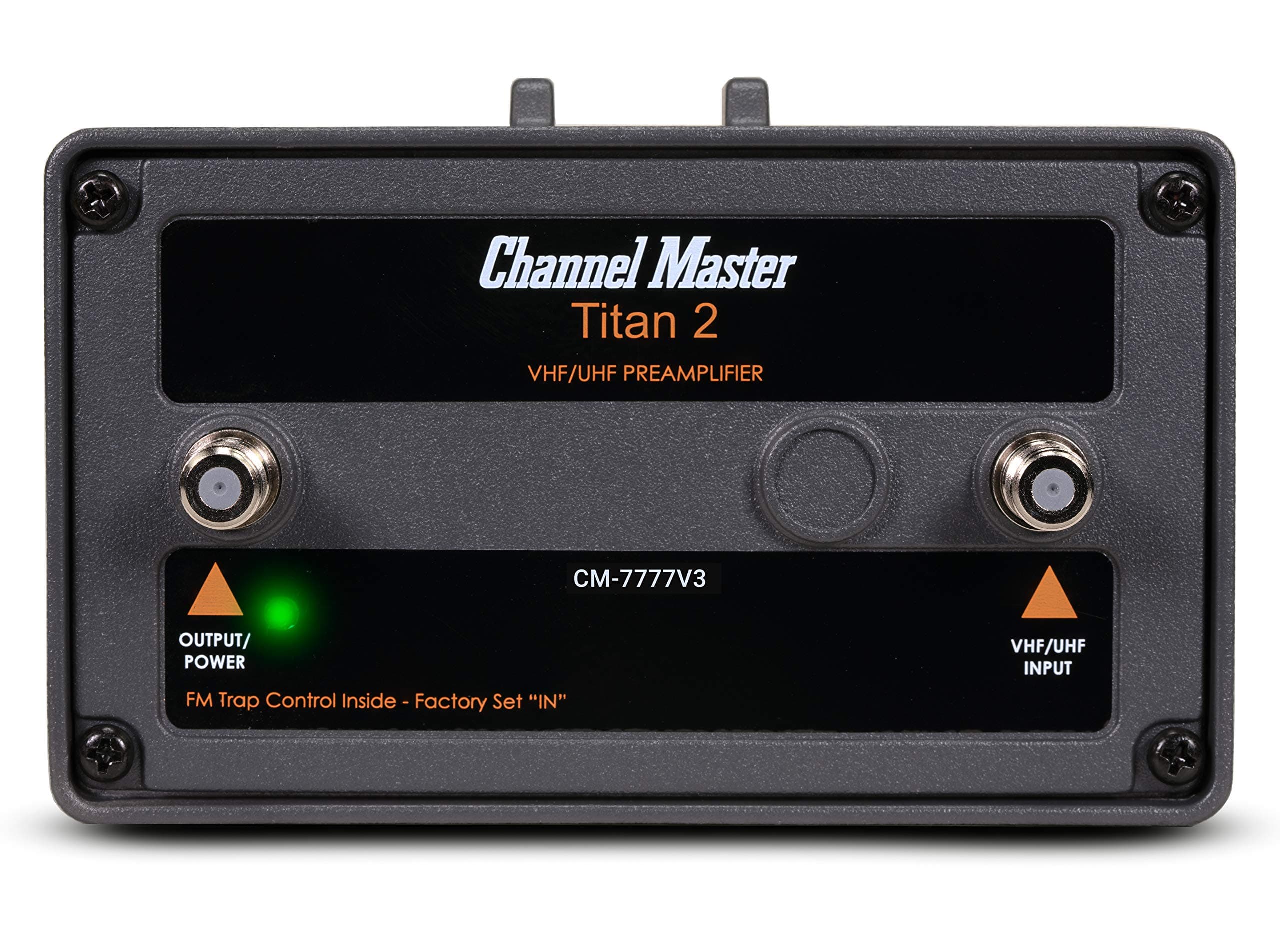 Channel Master Titan 2 High-Gain Preamplifier - TV Antenna Pre-Amplifier, 26dB Gain, Compatible with Non-Amplified TV Antennas, Increases Signal Strength, Indoor/Outdoor