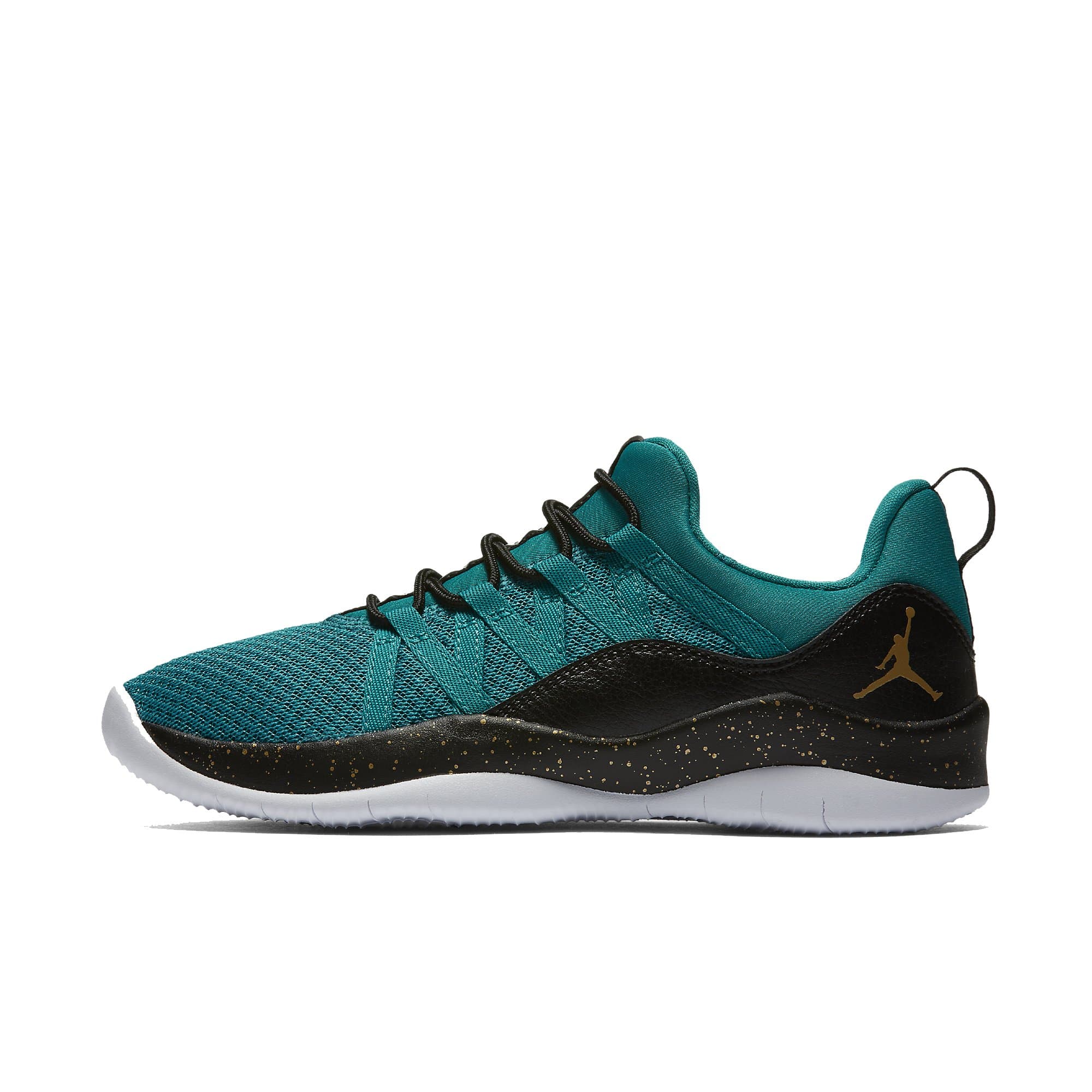 JORDAN DECA FLY GG girls fashion-sneakers 844371-300_8Y - RIO TEAL/METALLIC GOLD-BLACK-WHITE