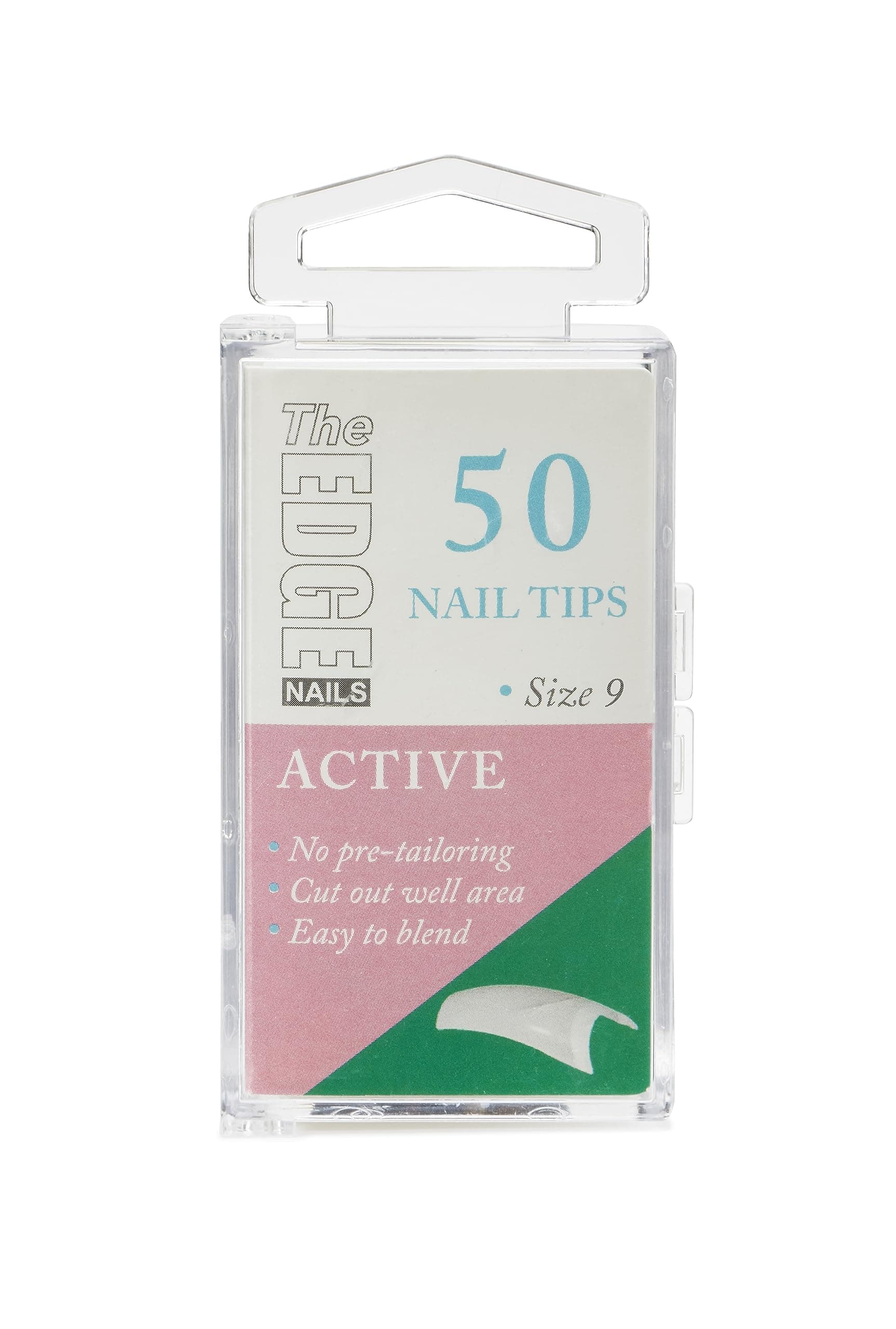 THE EDGE Active Nail Tips Size 9 (50 pack) - Strong Nail Tips