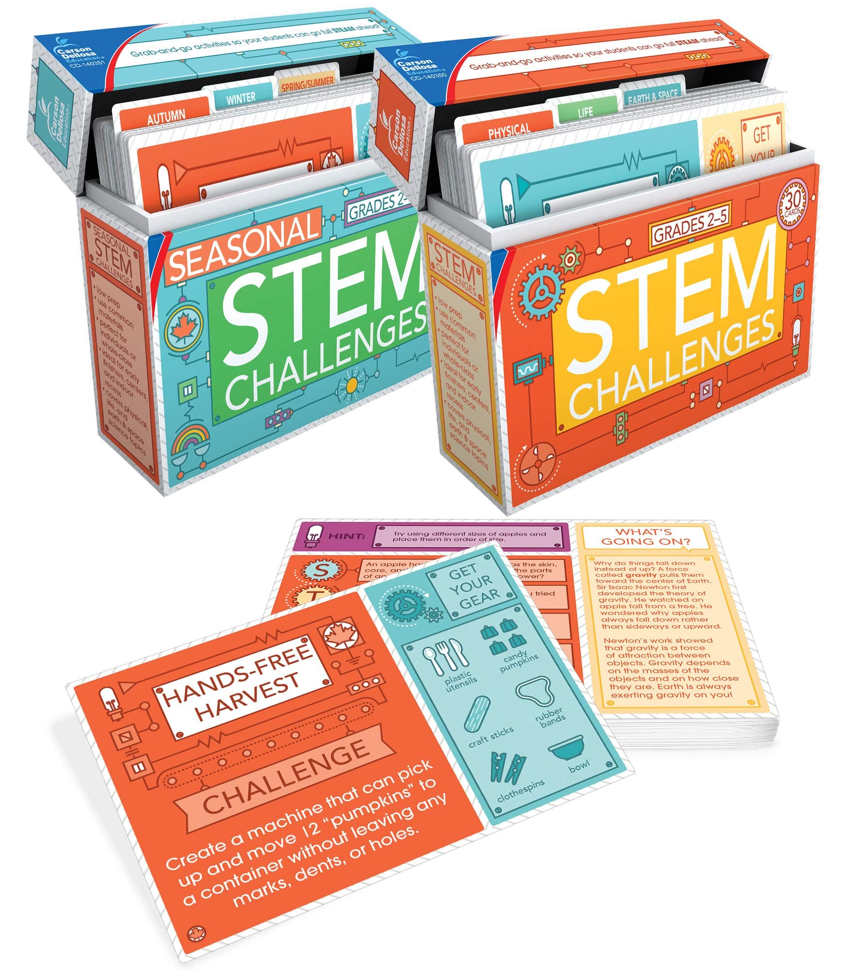 Carson Dellosa STEM Challenges Learning Cards Bundle, Grades 2-5