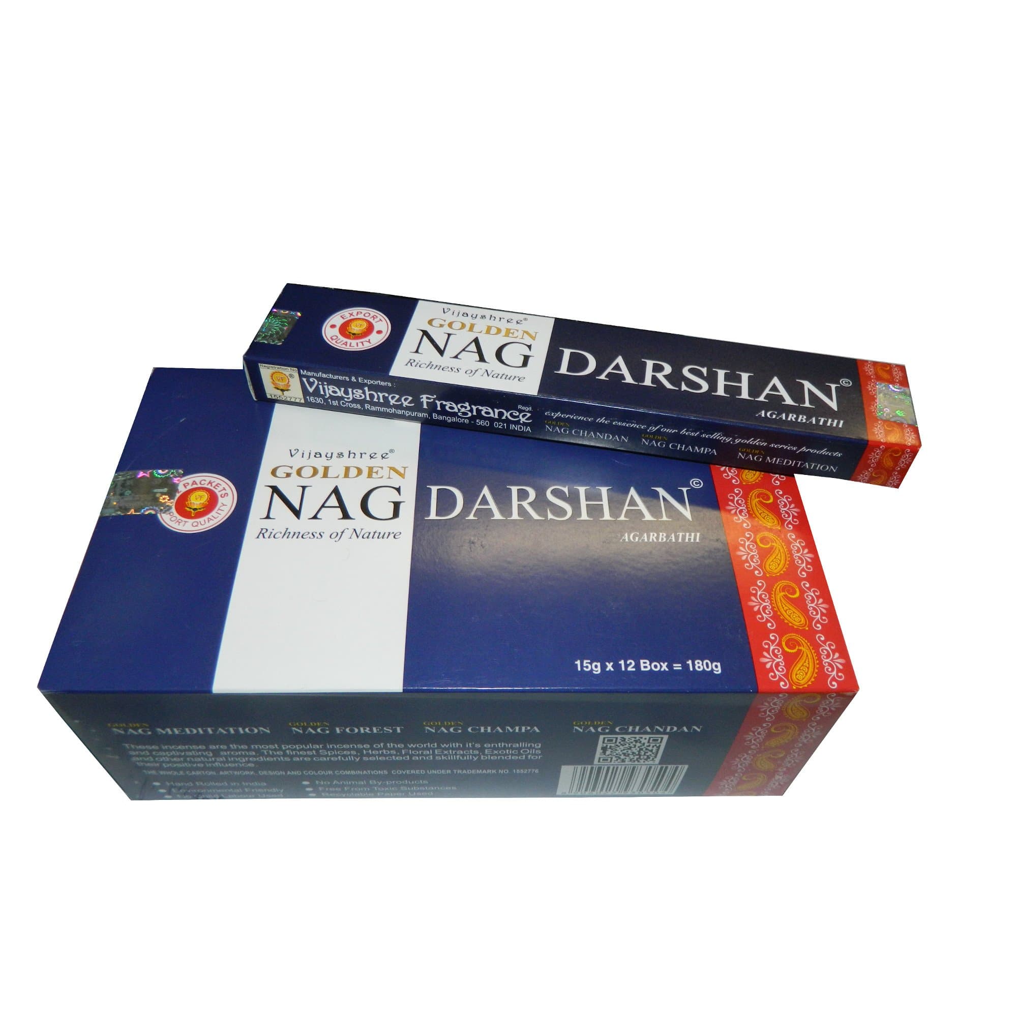 Incense Sticks 180g Golden Nag Darshan Home Fragrance