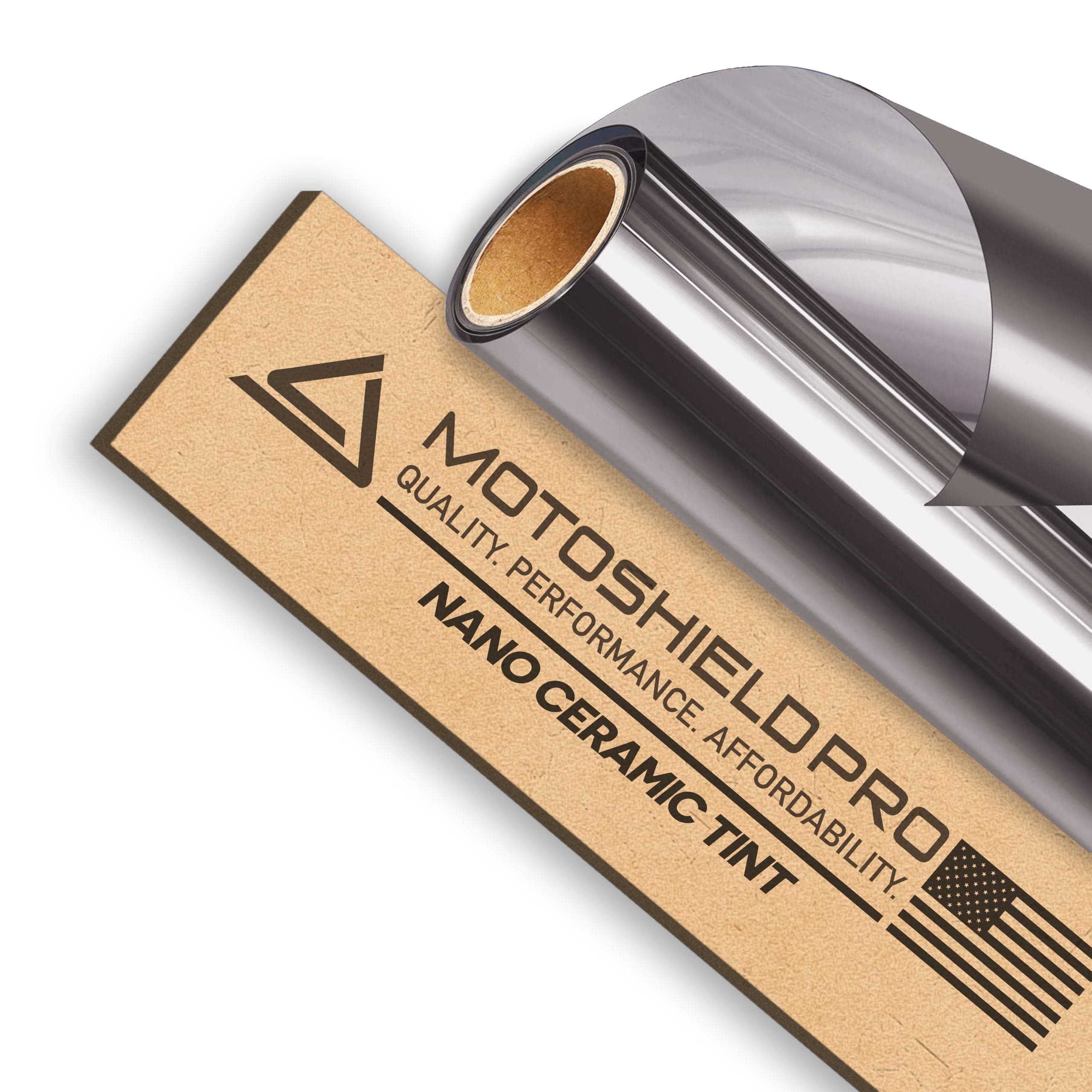 MotoShield Pro 35% VLT Nano Ceramic Window Tint for Car 20” in x 5’ ft 2PLY Roll High Heat Rejection & Glare Reduction Auto Tint Privacy Film, Rejects up to 99% IRR, 99% UV Blocking, Easy DIY Shrink