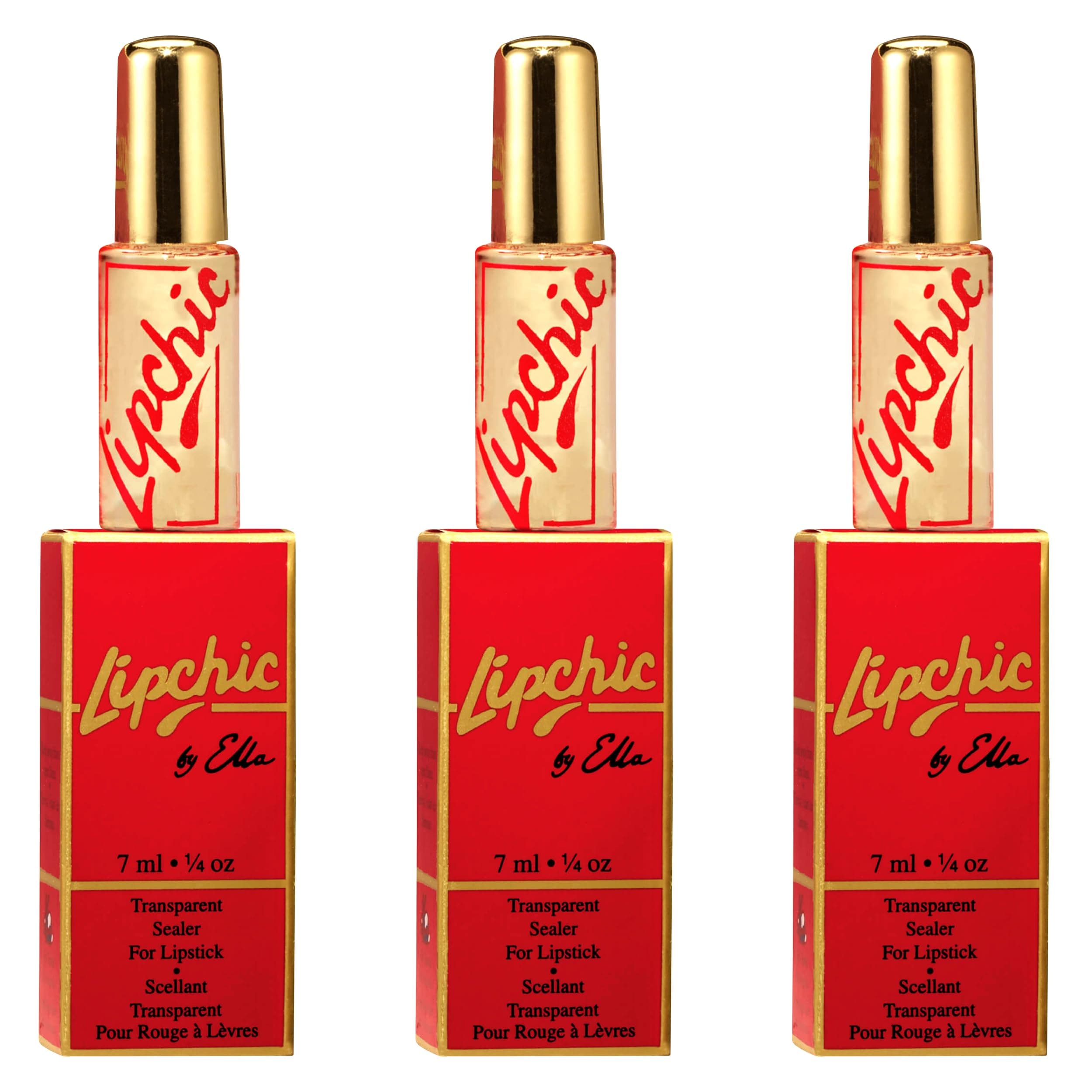 Ella International Lip Chic – 3-Pack All-Day Lipstick Sealer, Smudge-Proof & Long-Lasting, 0.25 oz Each