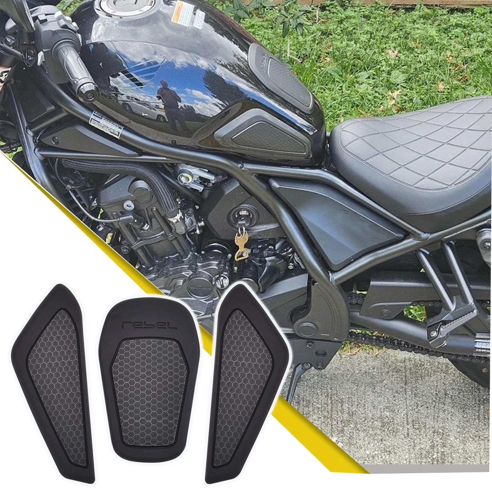 Motorcycle REBEL 1100 CMX 1100 Accessories Side Fuel Tank pad Anti-slip Protector Stickers Knee Grip Traction fit for Ho&n&da Rebel CMX1100 Accessories 2021 2022 2023 2024