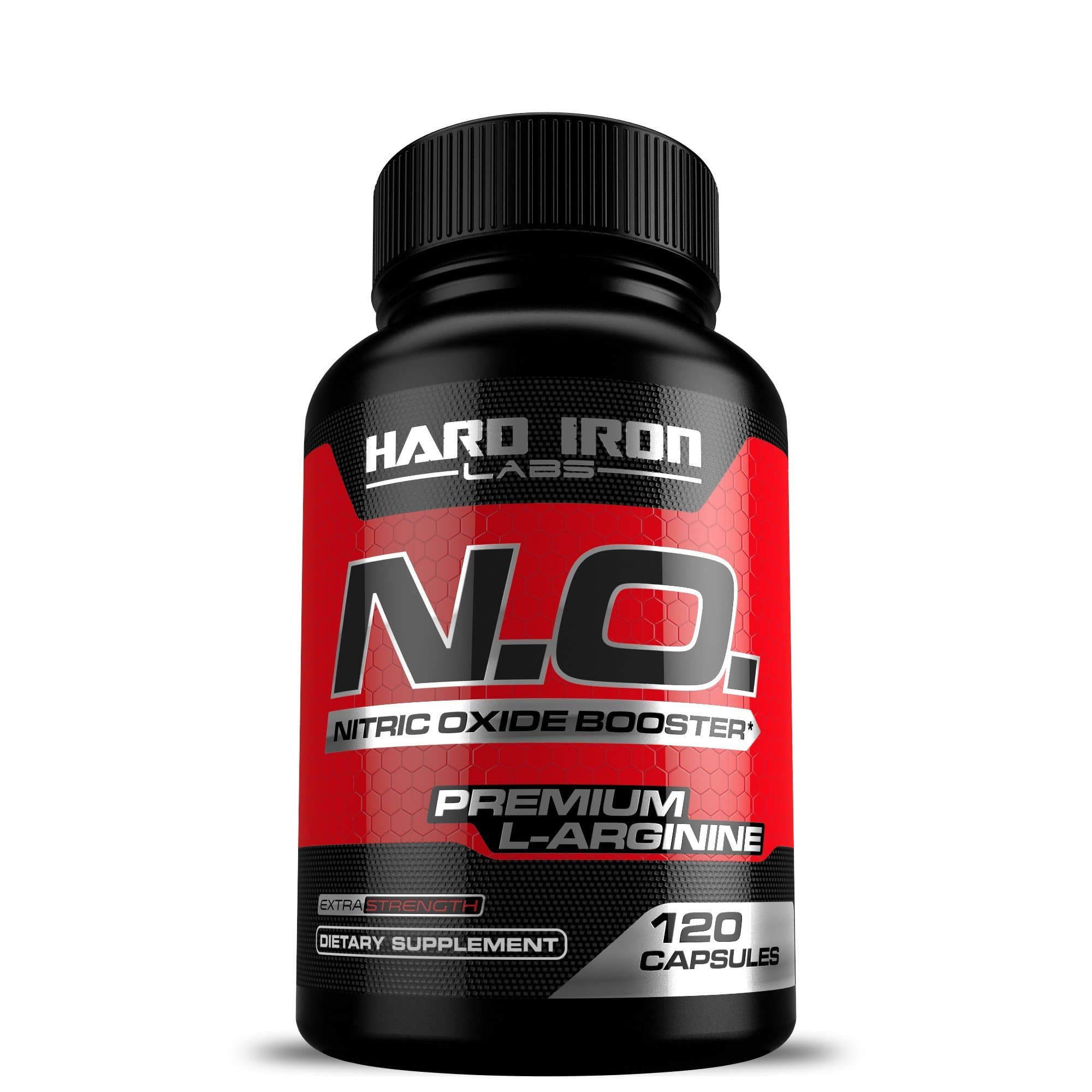 N.O. Nitric Oxide Booster with L-Arginine, L-Citrulline, Beta Alanine, AAKG - Non-GMO, Gluten-Free, Vegan - Pre-Workout Supplement for Muscle Growth, Stamina, Energy, Pumps, Vascularity - 120 Capsules