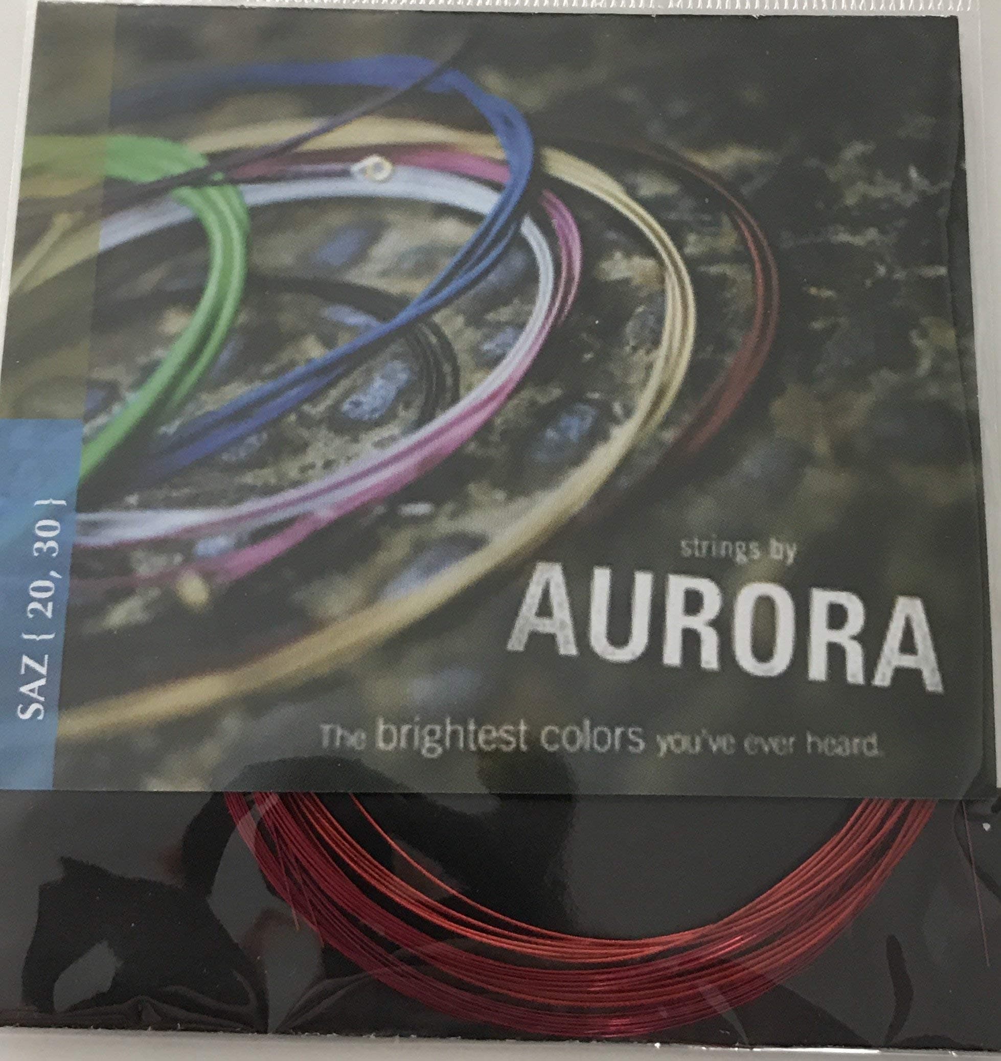 Aurora Coloured Long Neck Baglama Strings 0.20/Renkli Uzun Sap Baglama Saz TELI/Strings