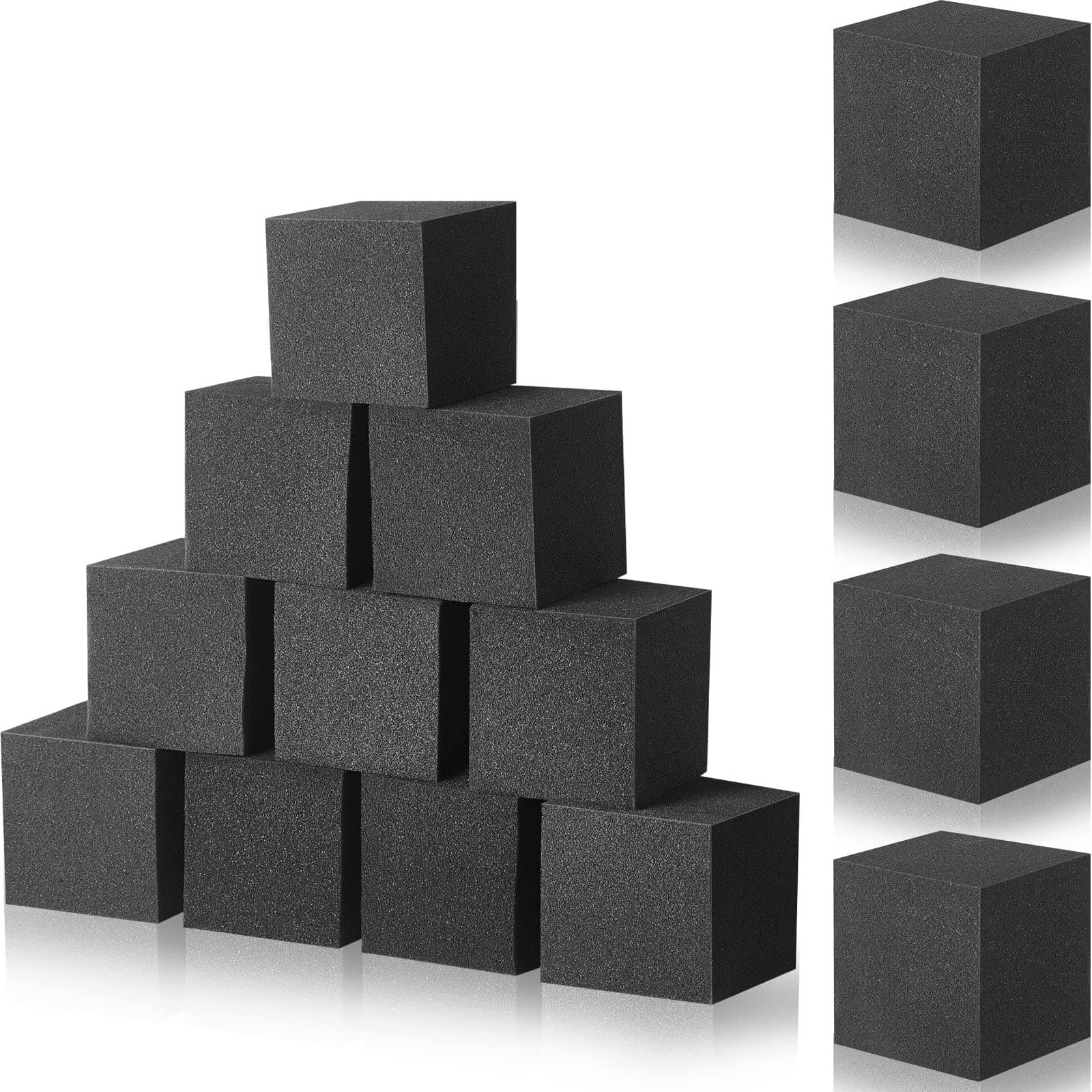 Treela Foam Pit Blocks, Foam Gym Cubes, 4 x 4 x 4 in Protective Trampoline Padding for Gymnastics, Parkour Courses, Trampoline Arenas, BMX