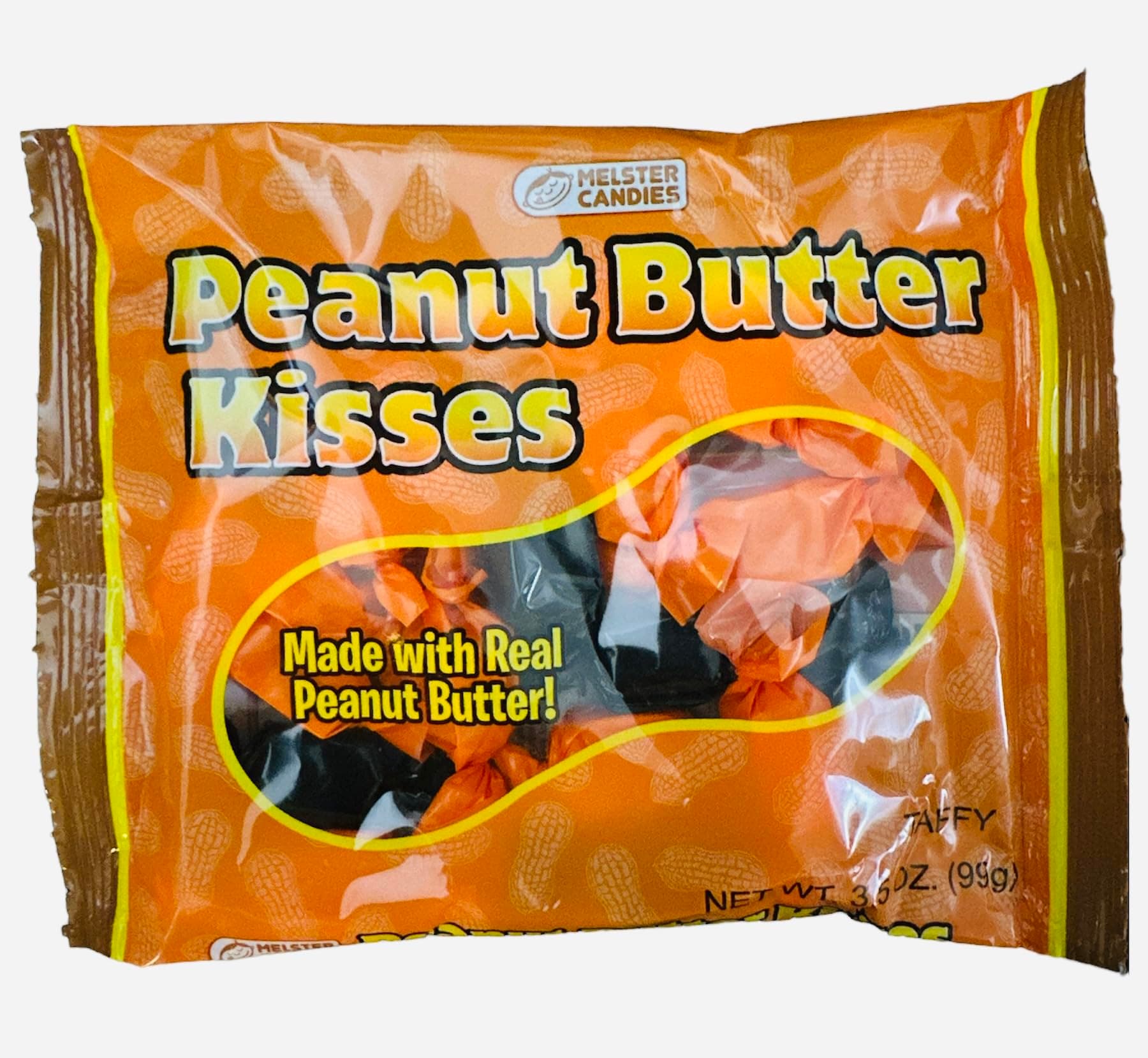 Melster Peanut Butter Kisses, 4 Ounce Bag, Gluten Free Halloween Candy, 4 Ounce (Pack of 1), 4.0 ounces