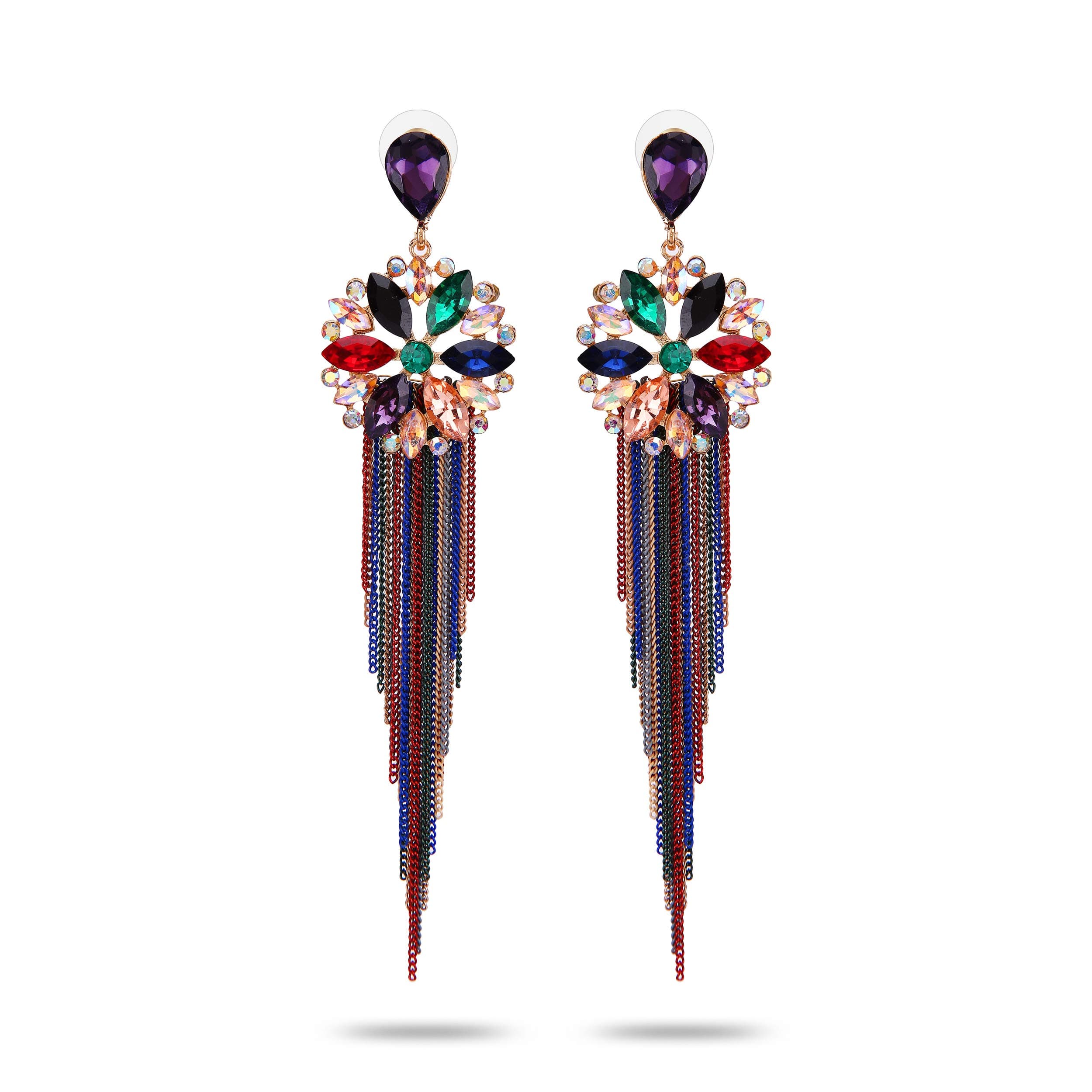 Jewellery Earrings for women Crystal Tassel Handmade Earrings for Girls and Women, Crystal, crystal
