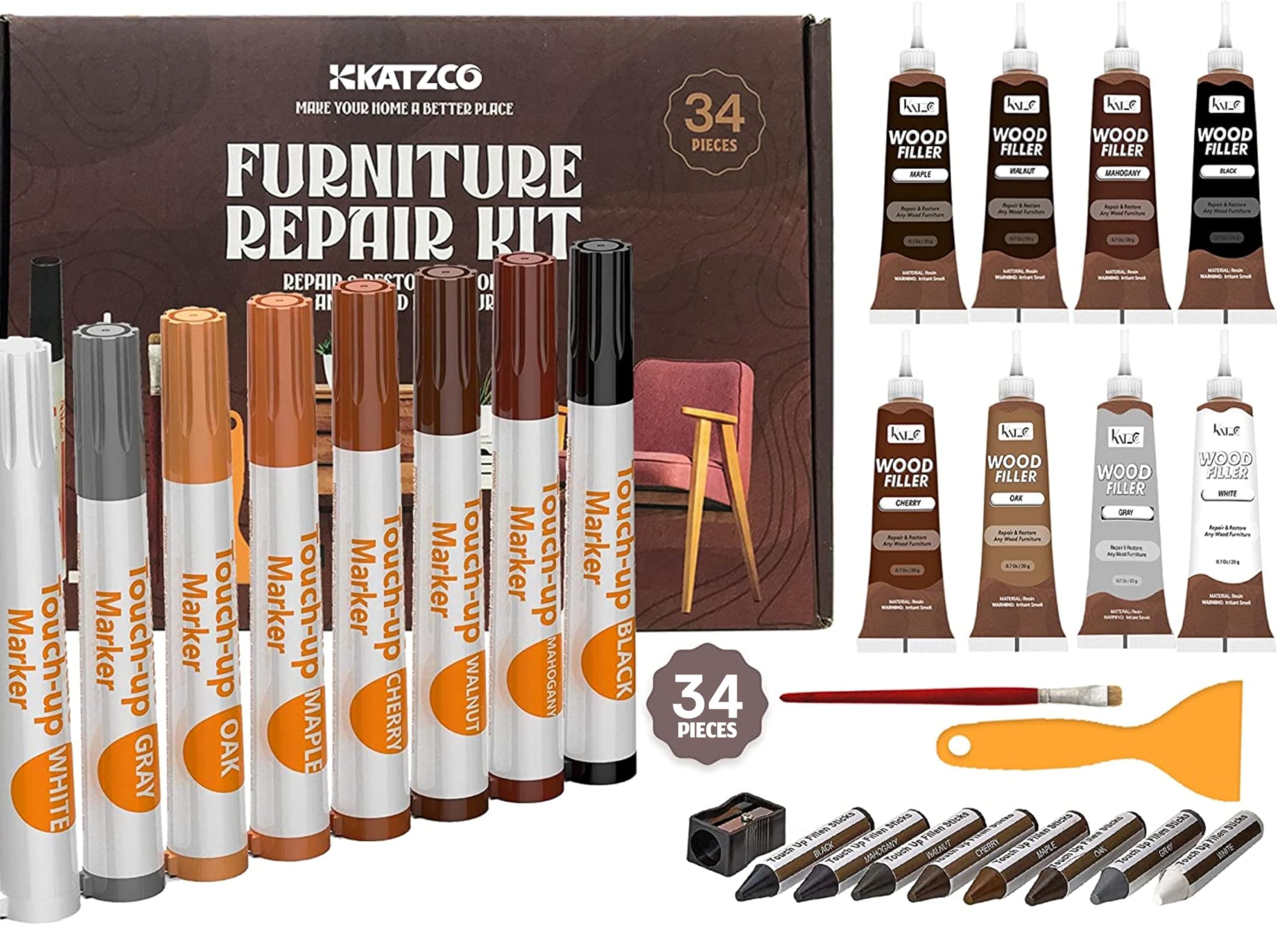 Furniture Restoration Set - 34 pc