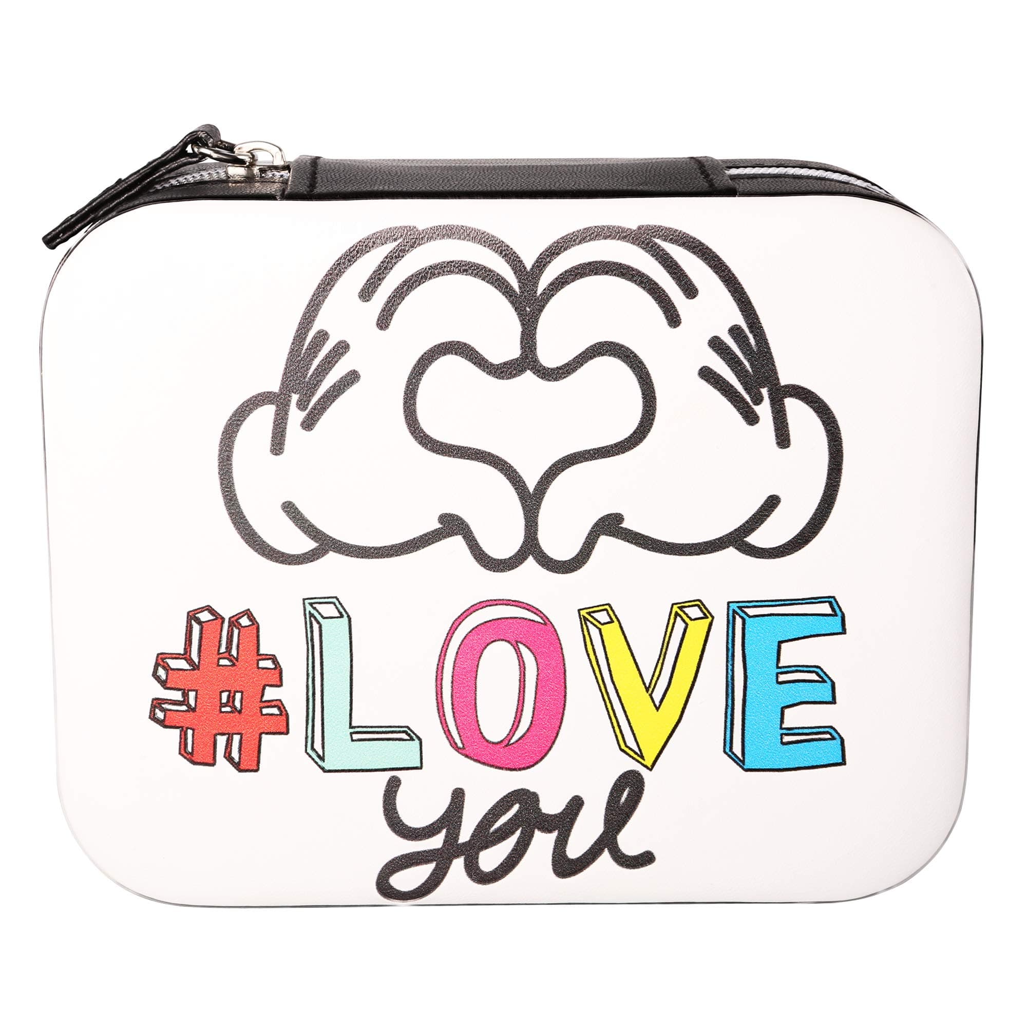Mickey Mouse Love You Faux Leather Travel Jewelry Box Organizer