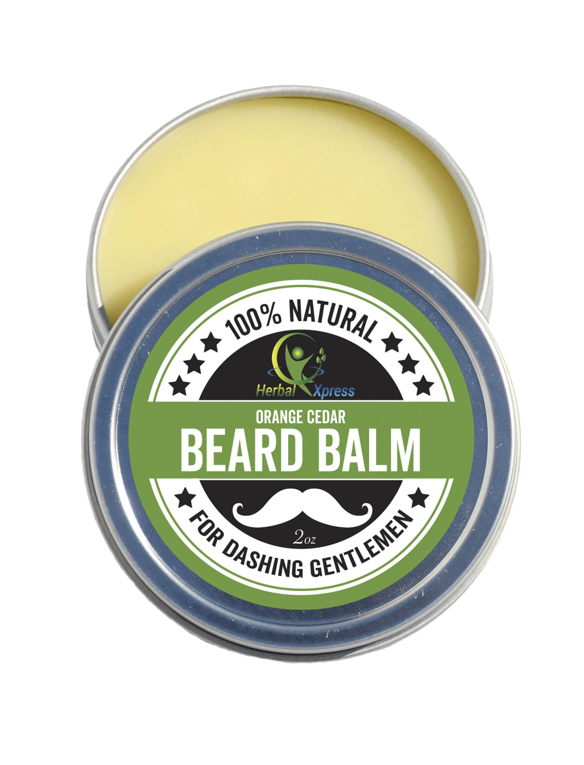 Herbalxpress - Beard Balm - Orange Cedar softens the beard, tames the strays, adds definition, and gives a nice manly shine.