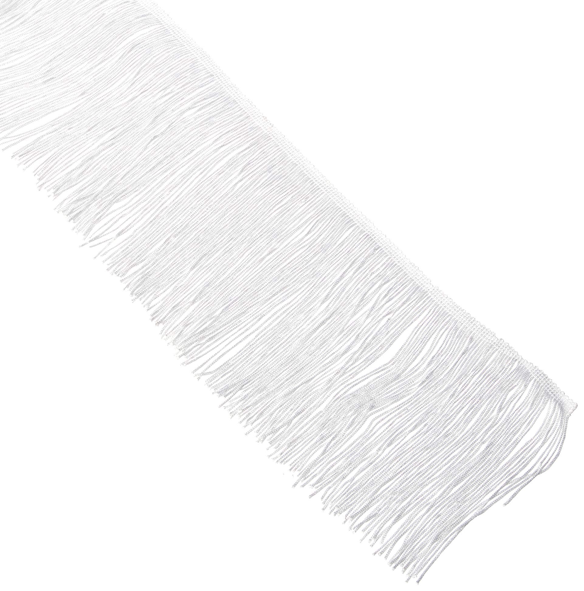 Expo International 20-Yard Chainette Fringe Trim, 6-inch, White