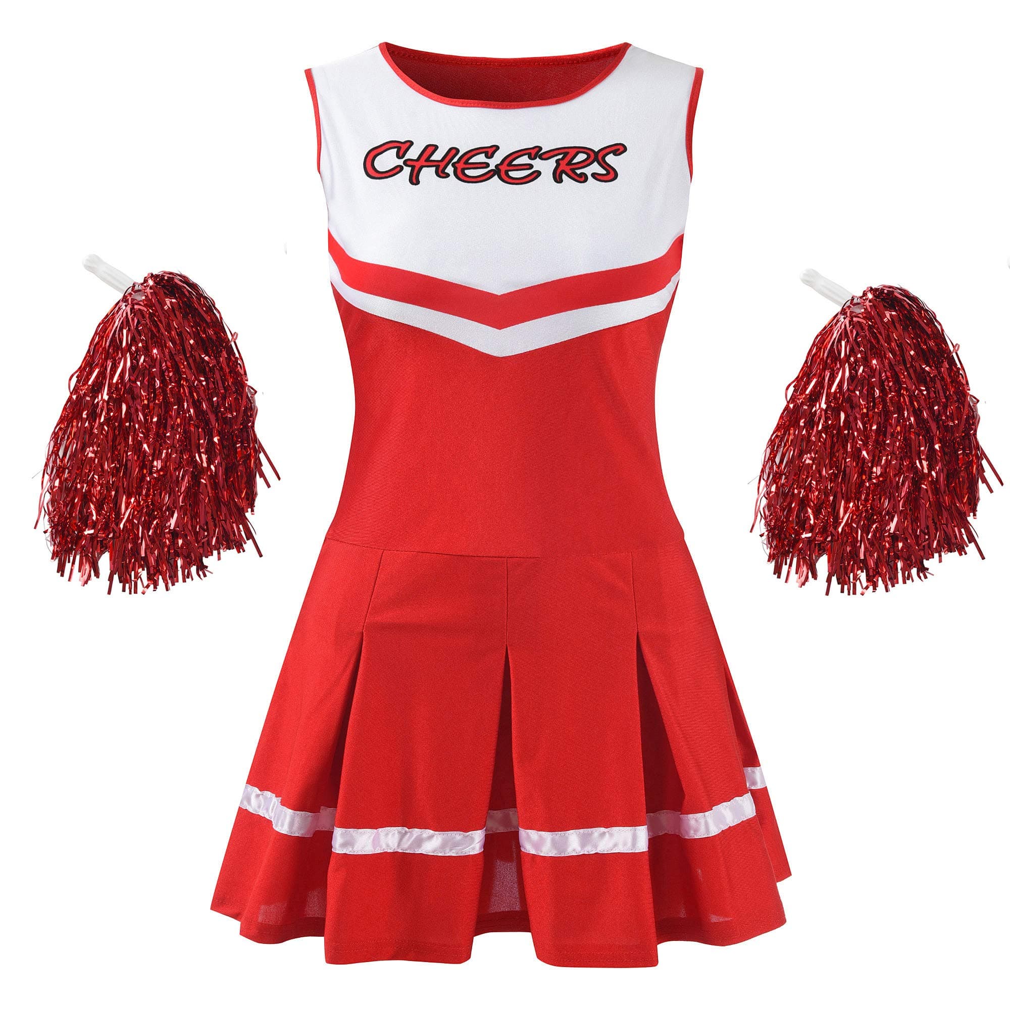 Makroyl Women's Musical Uniform Fancy Dress Complete Outfit High School Cheerleader Costume