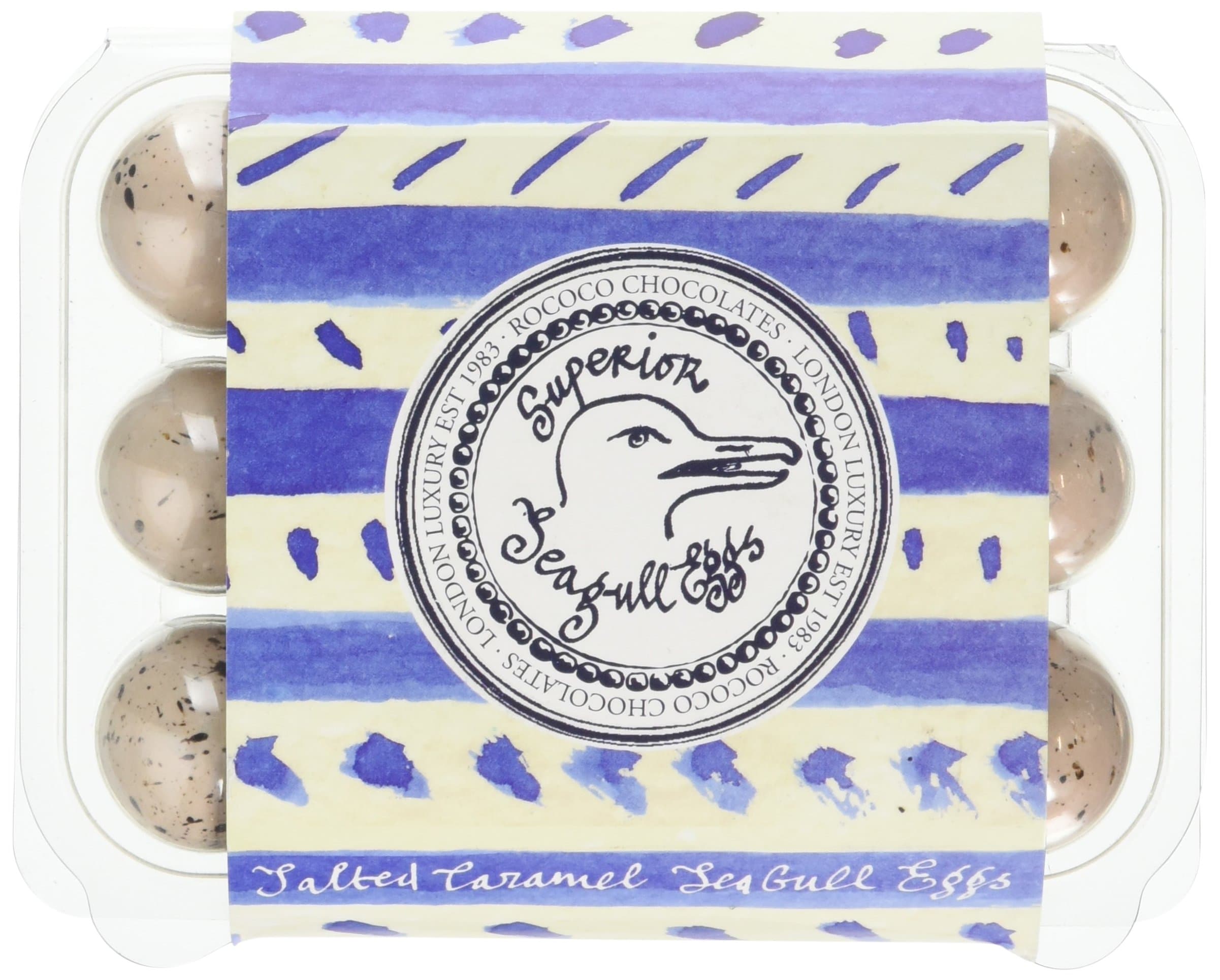 Rococo Chocolates Superior Seagull Salted Caramel Eggs Gift Crate 145 g