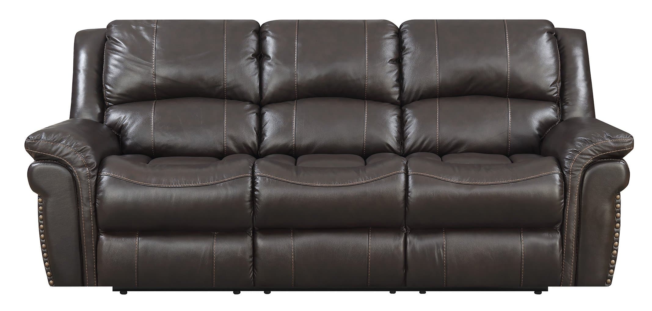 MorriSofa William Reclining Sofa, 88" x 39" x 40.5", Chocolate