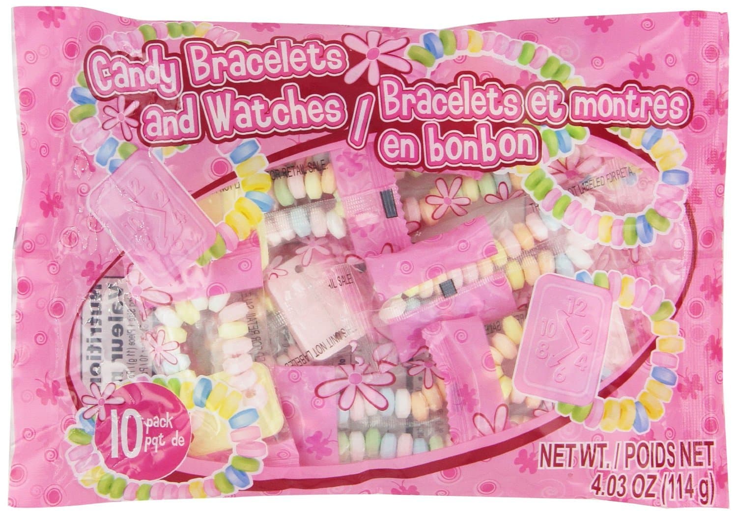 Candy Bracelets & Watches (10 Pieces) 4.03 Oz [2 Pack]