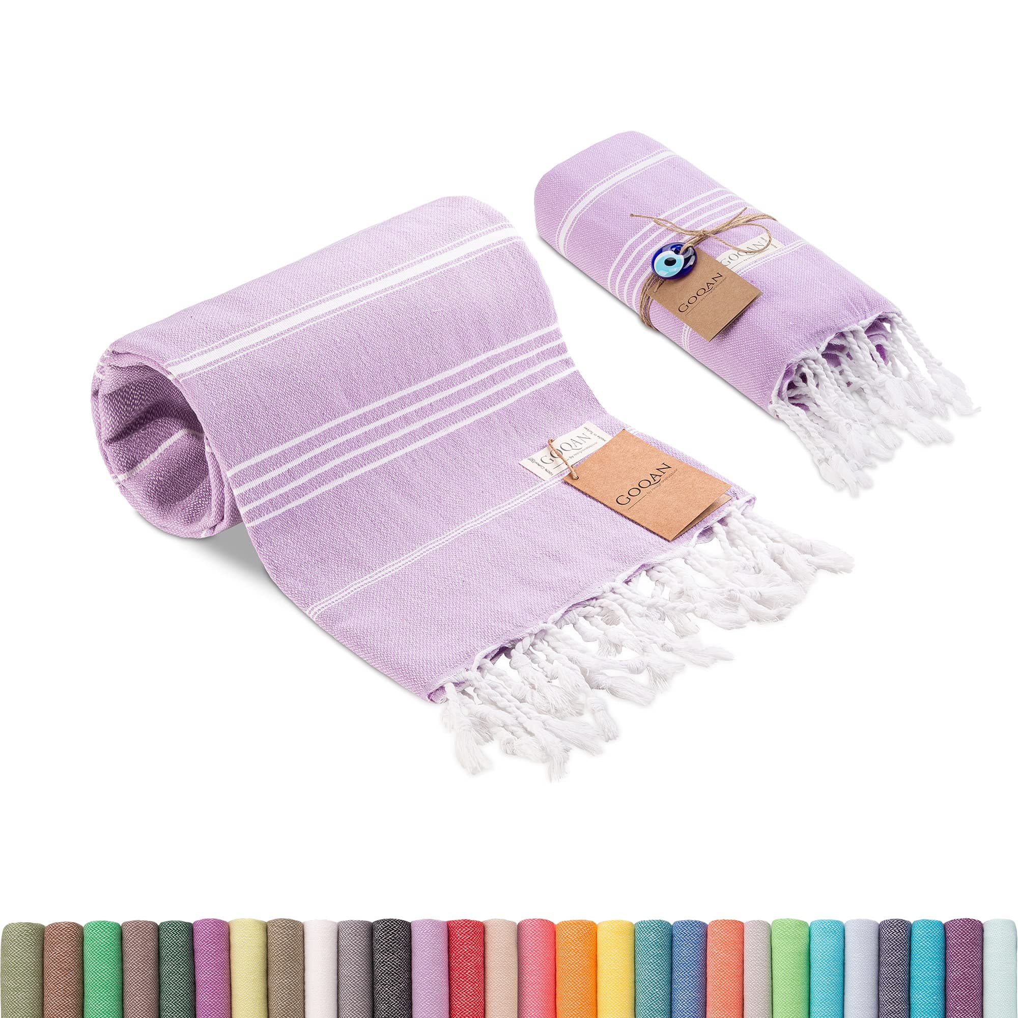 realgrandbazaar Lucky Turkish Beach Towel - 100% Cotton Turkish Towel - Pre Washed - No-Shrink - Quick Dry - Soft 39x71 - Large Beach Towels Clearance Oversized - Set can be Made
